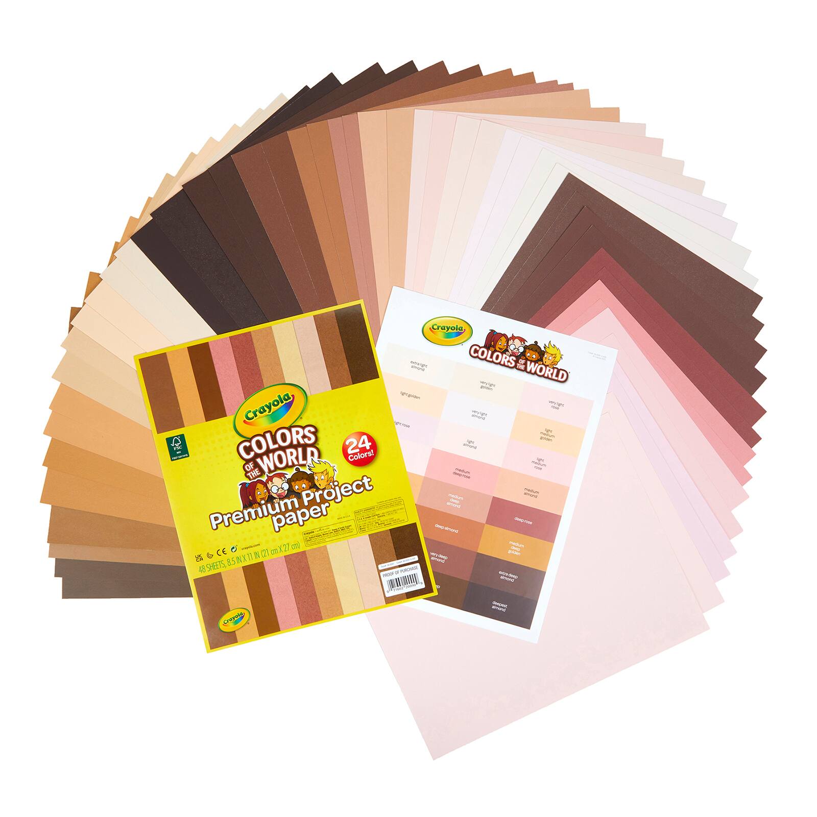 Crayola&#xAE; Colors of the World Premium Project Paper, 2 Packs of 48 Sheets
