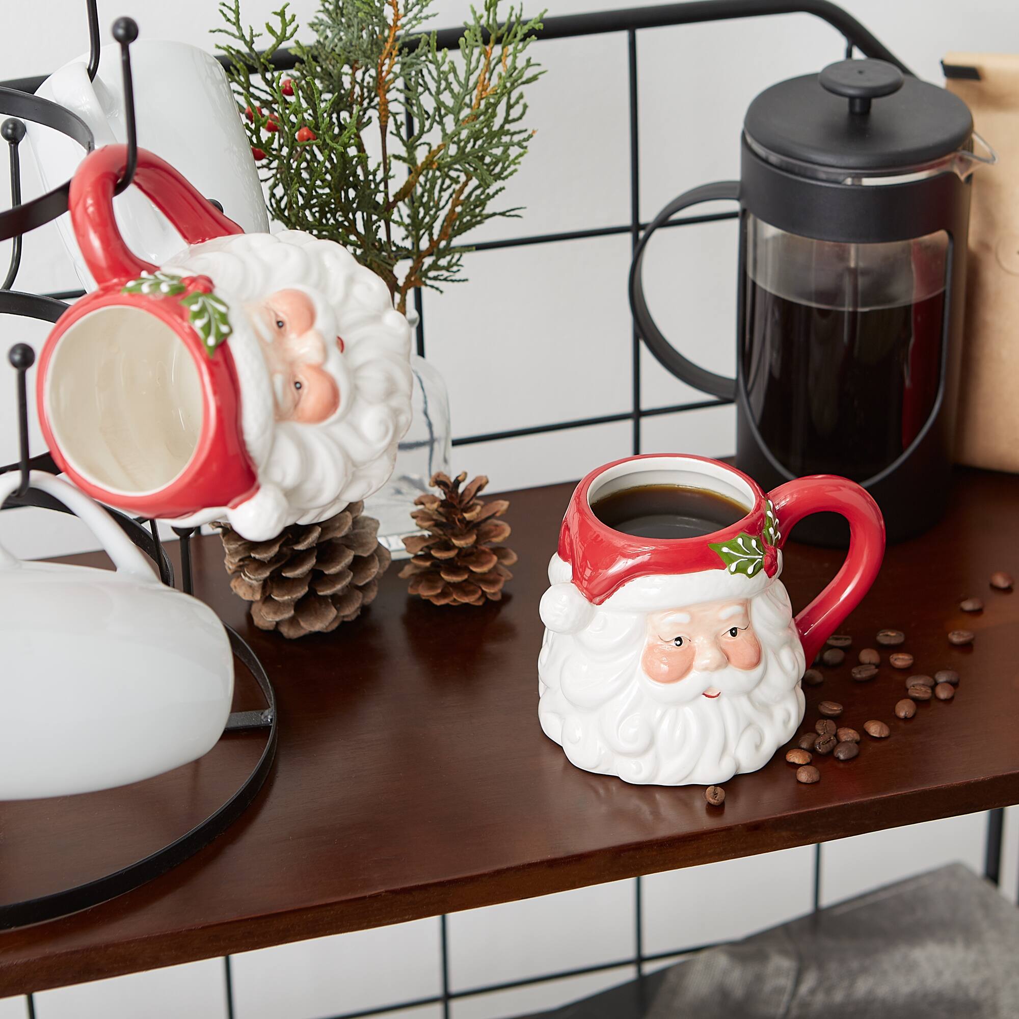 DII&#xAE; 14oz. Santa Ceramic Mugs, 2ct.
