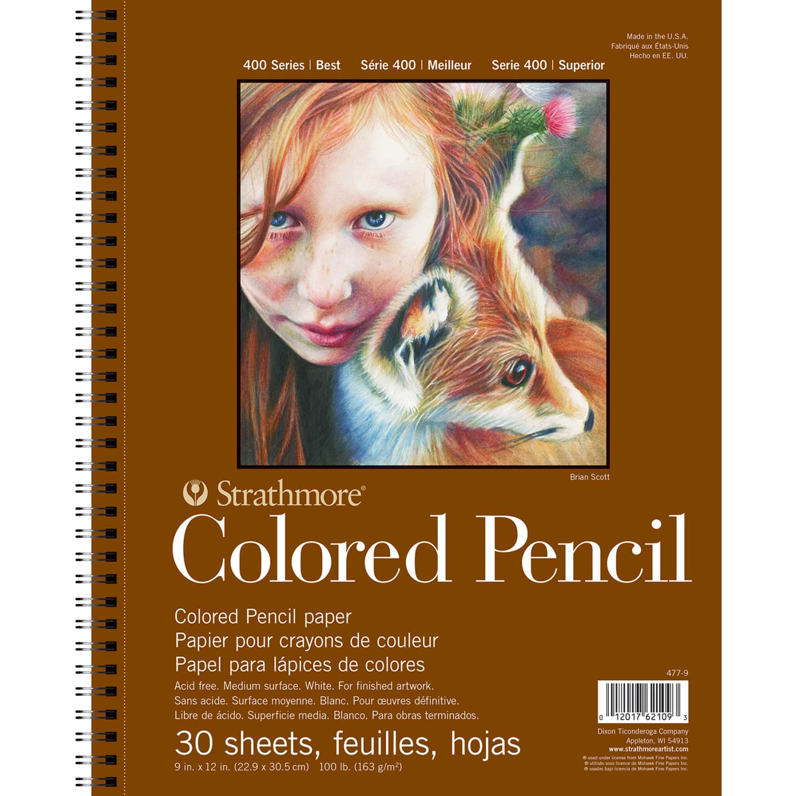 Strathmore Colored Pencil Pad, 400 Series, 30 Sheets, 9" x 12"