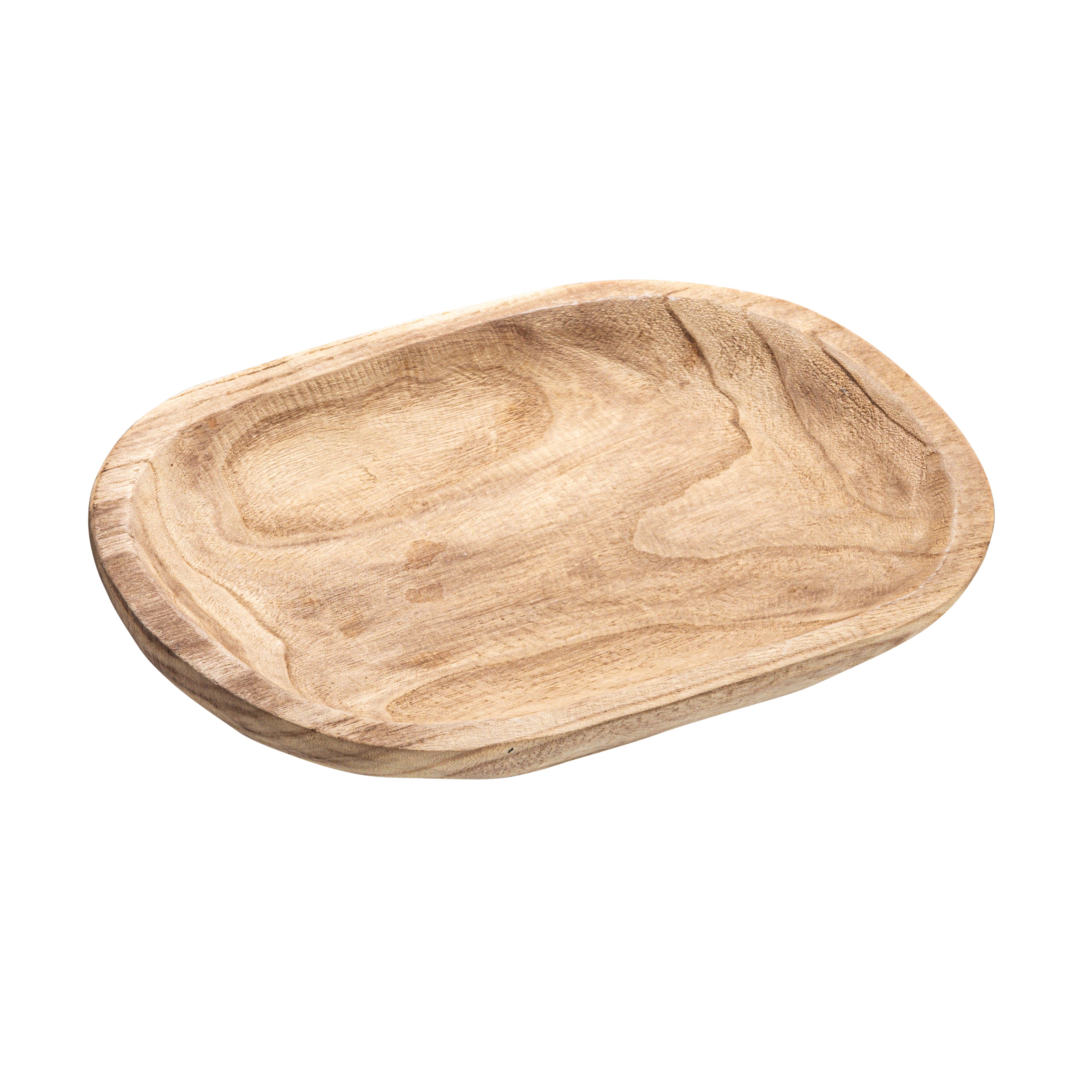 Hello Honey® 14.5" Hand-Carved Paulownia Wood Bowl