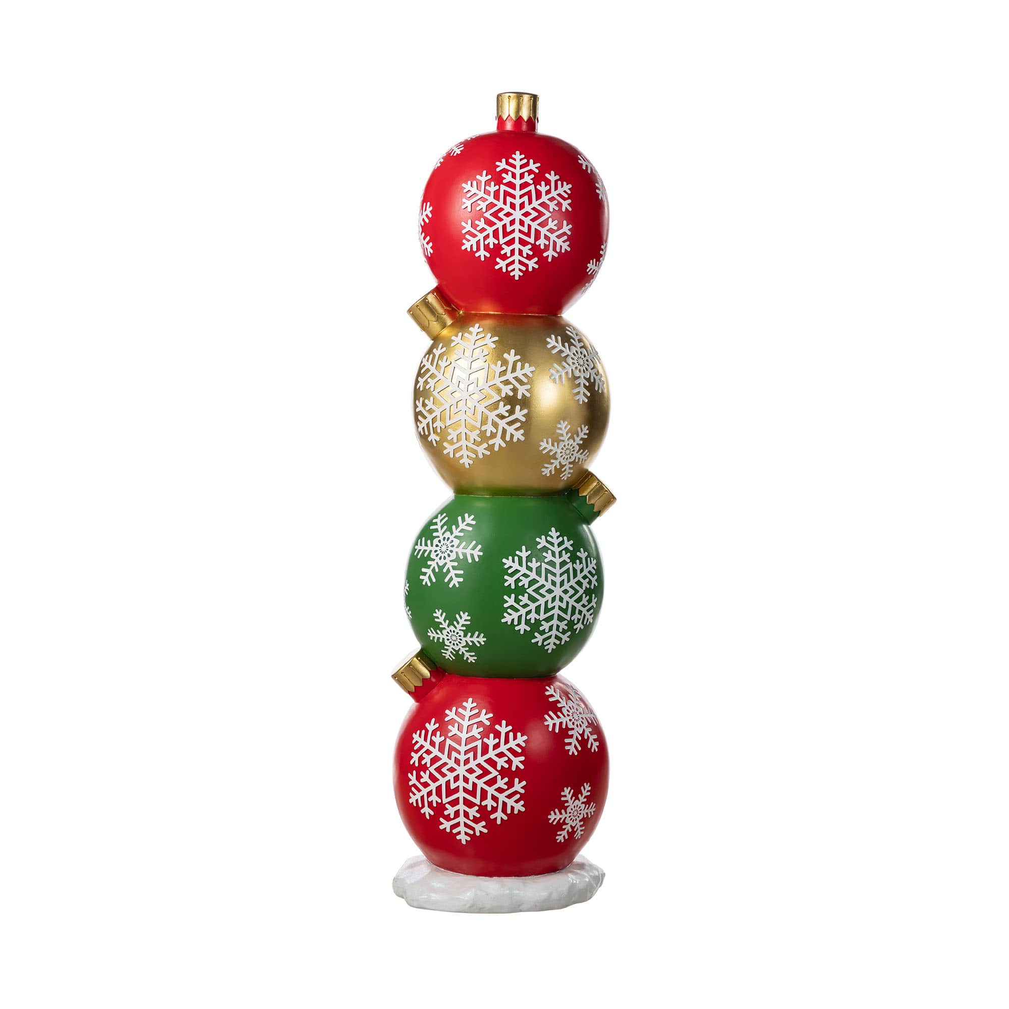 Glitzhome&#xAE; 36.25&#x22; Christmas Resin Stacked Ornament Porch Decor