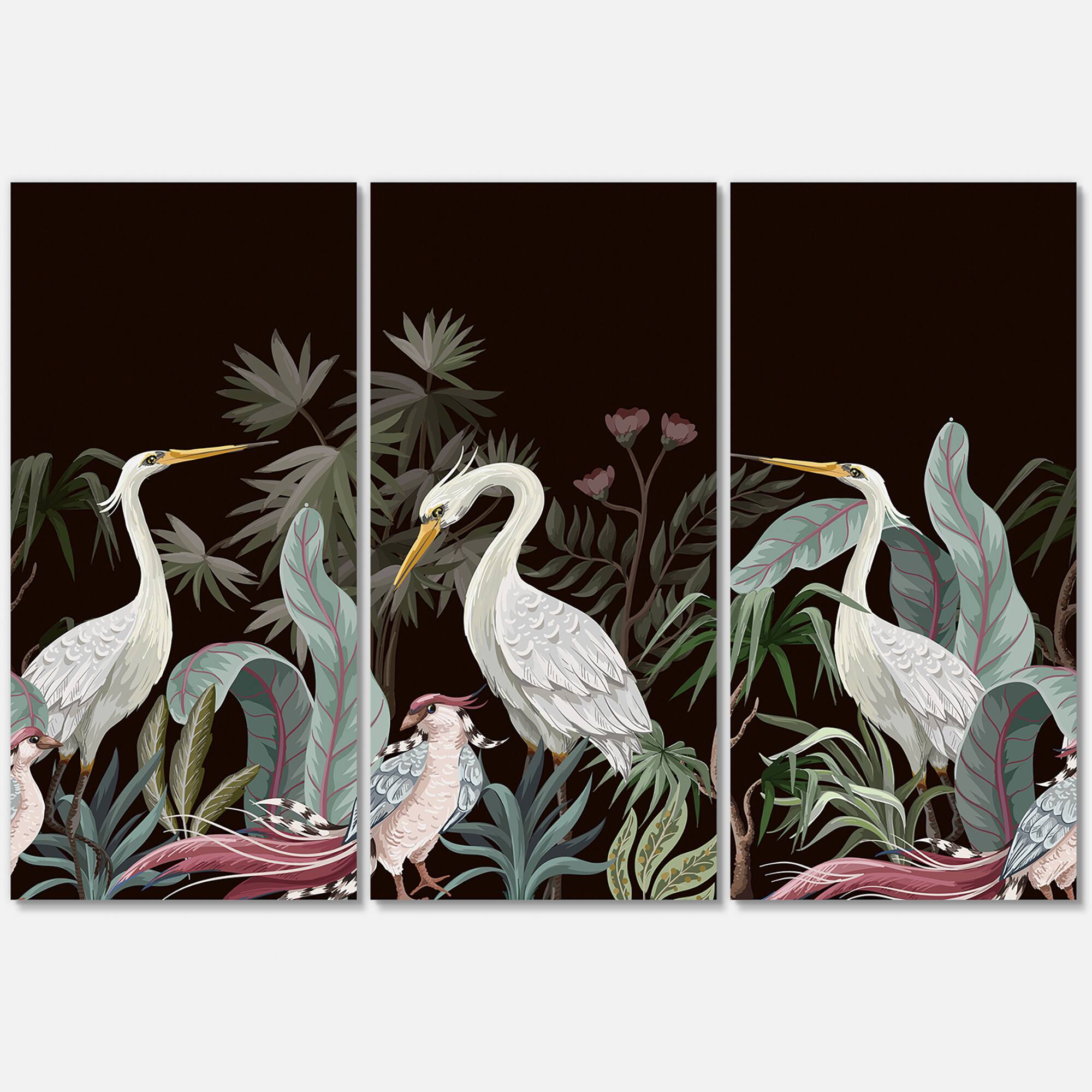 Designart - Chinoiserie With Birds and Peonies III