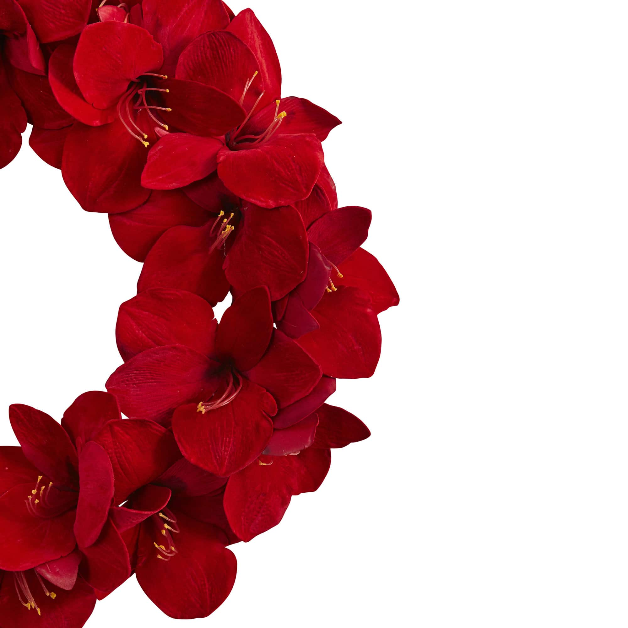 22&#x201D; Red Amaryllis Wreath