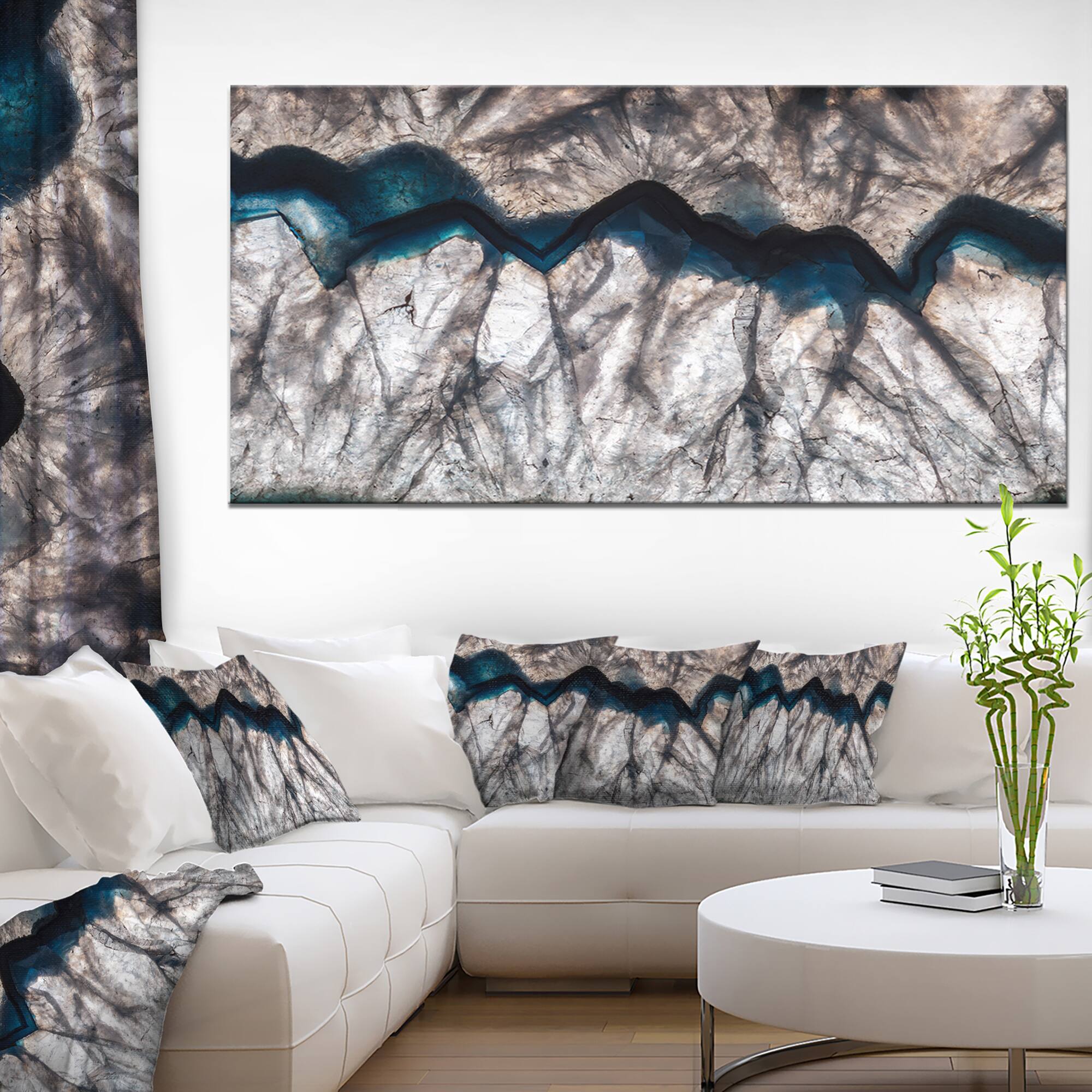 Designart - Backlit Mineral Macro - Abstract Canvas Wall Art Print