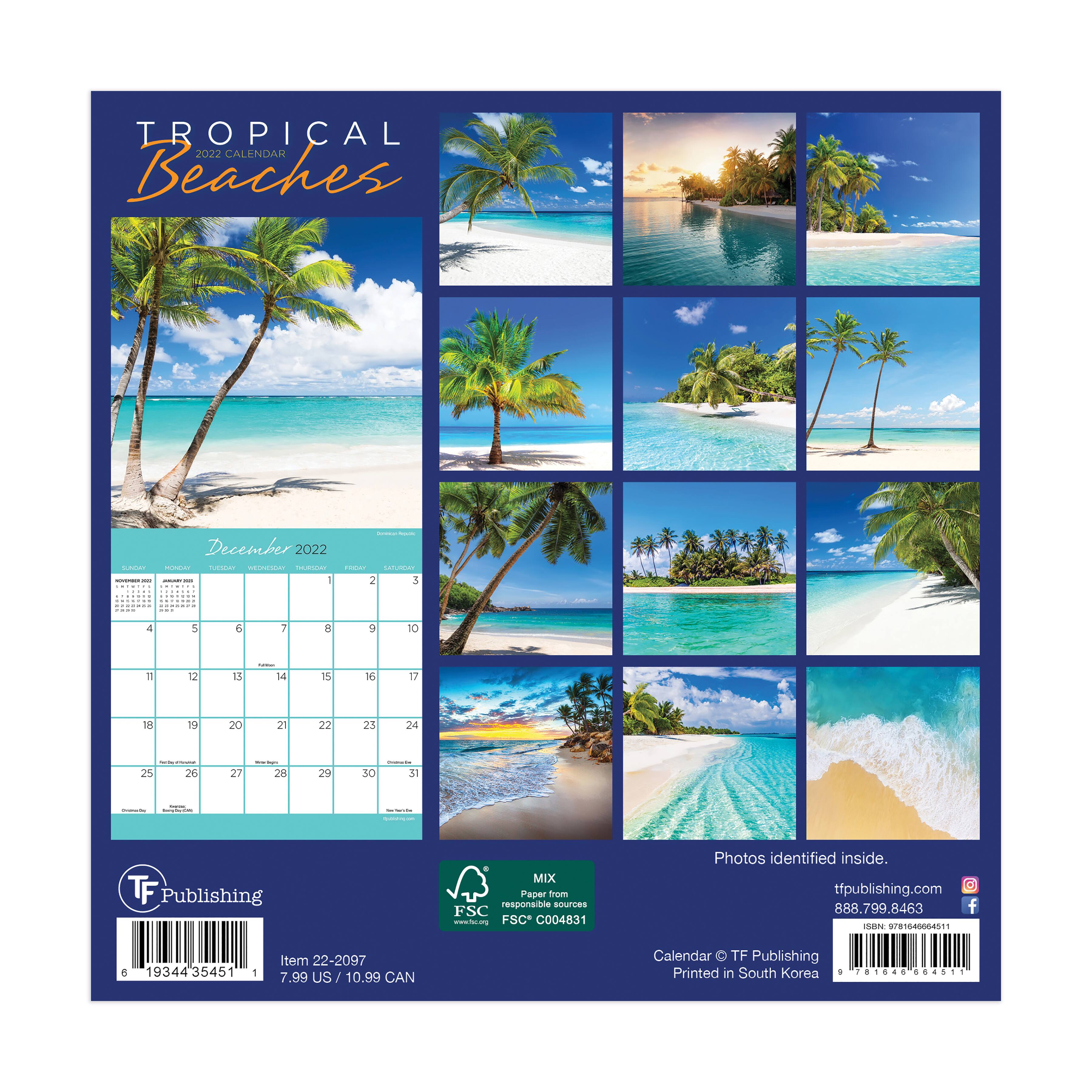 2022 Tropical Beaches Mini Calendar Michaels 2022 Tropical Beaches Calendar How To Find Out Where Picture Was T