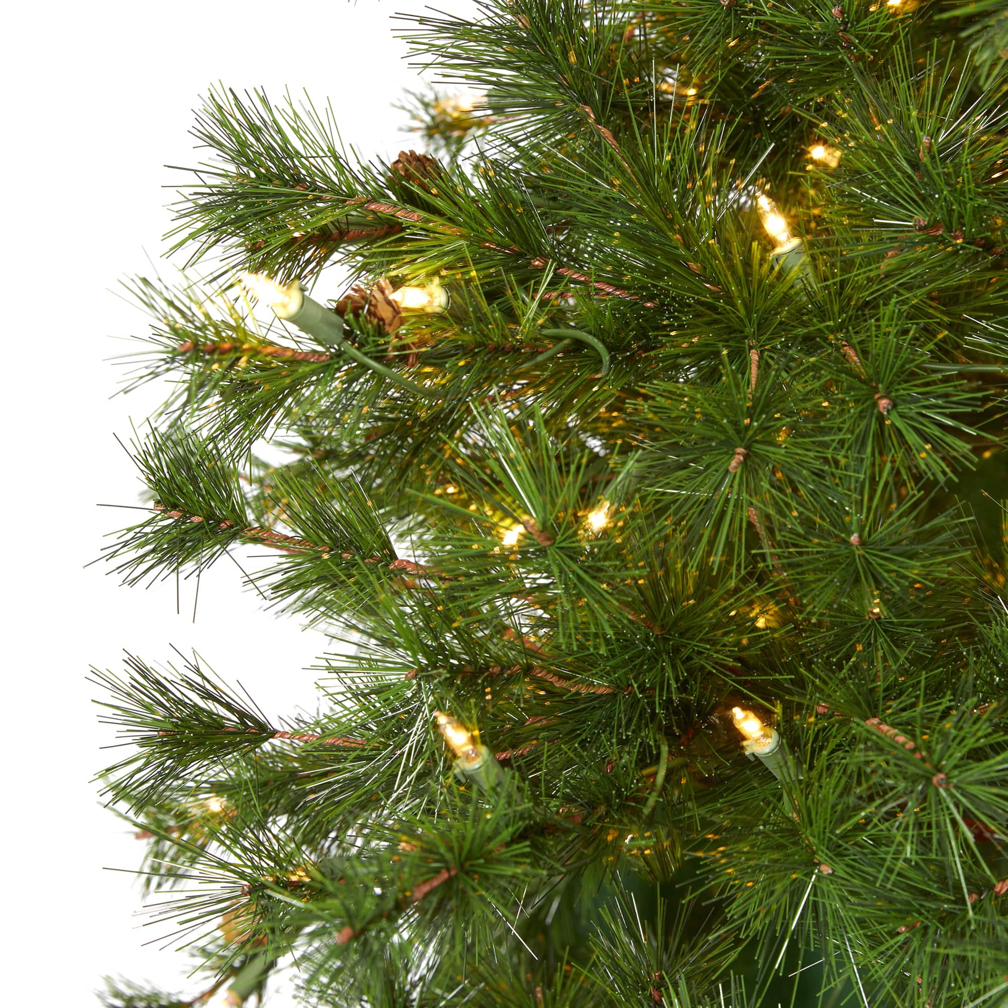 7ft. Pre-Lit Colorado Mountain Pine Artificial Christmas Tree, Clear LED Lights