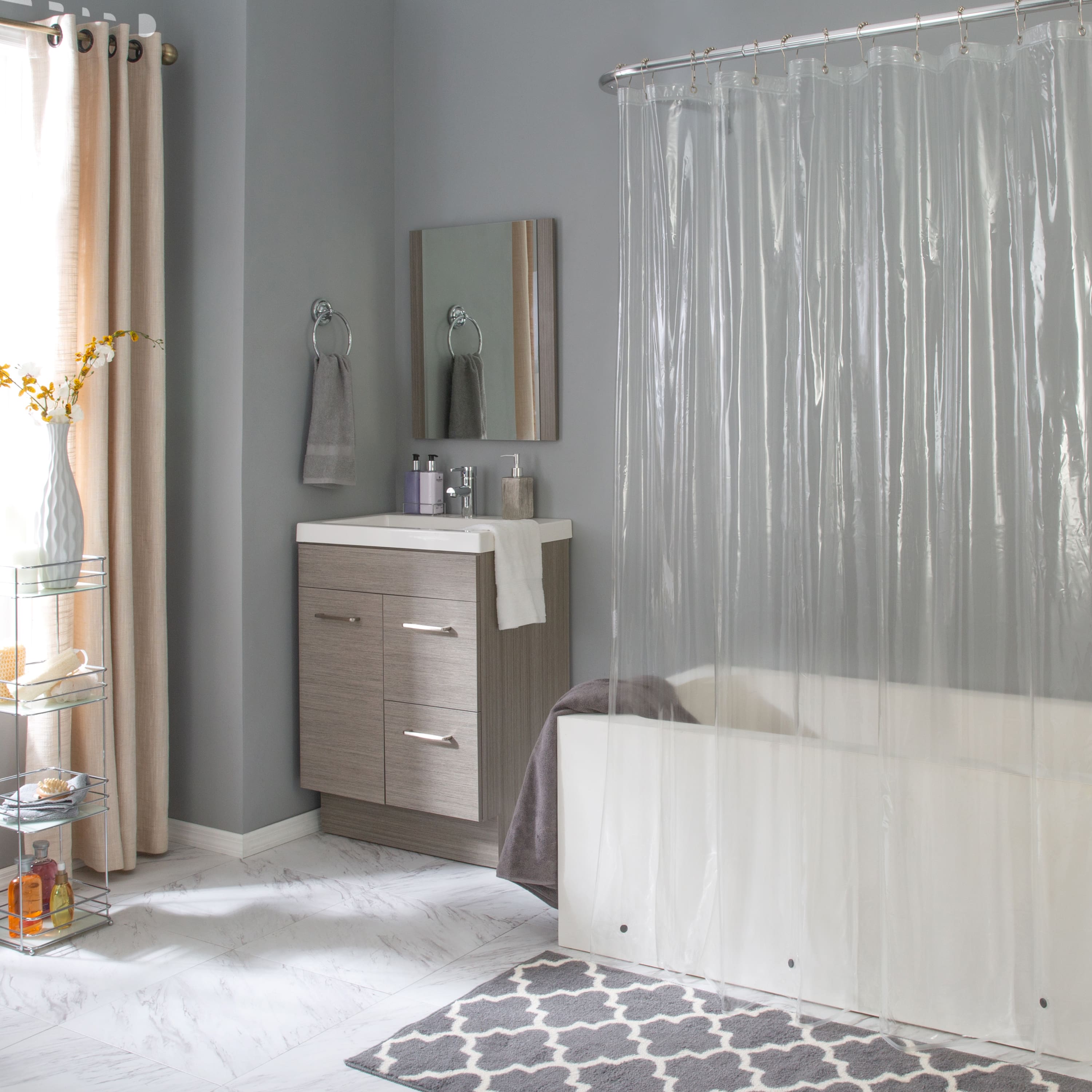 Bath Bliss PEVA Shower Curtain Liner