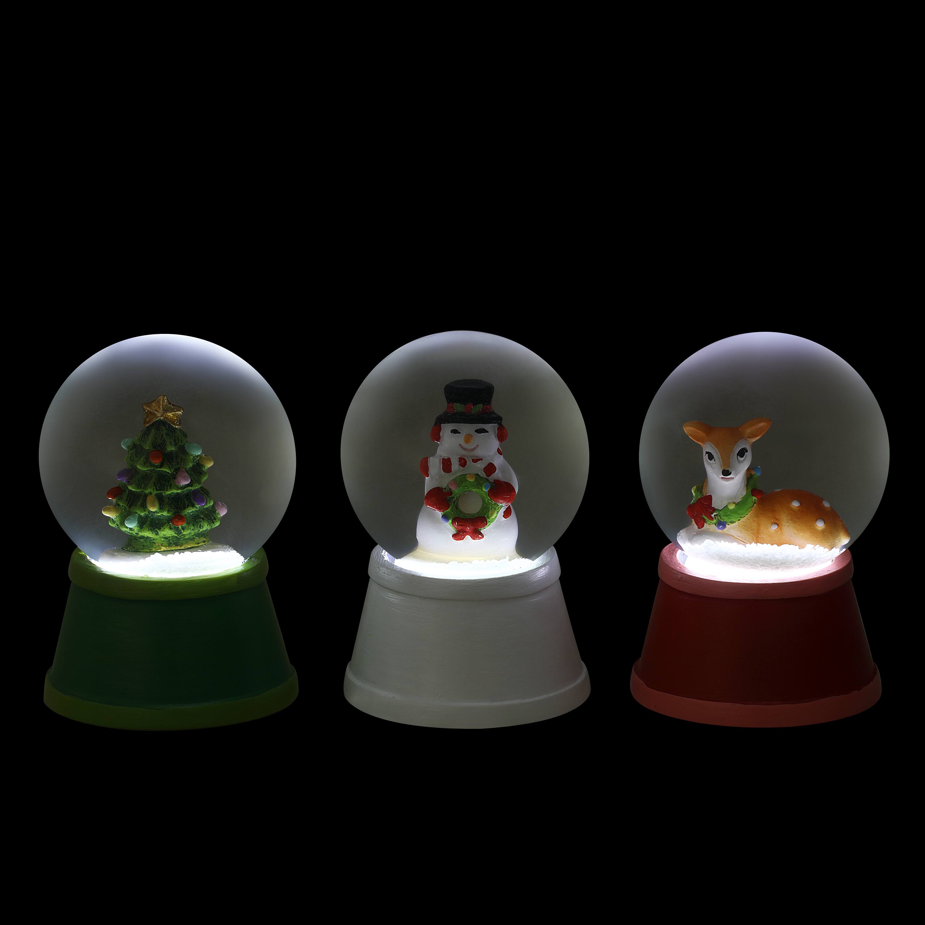 Mr. Christmas Mini Lit Snow Globes Set