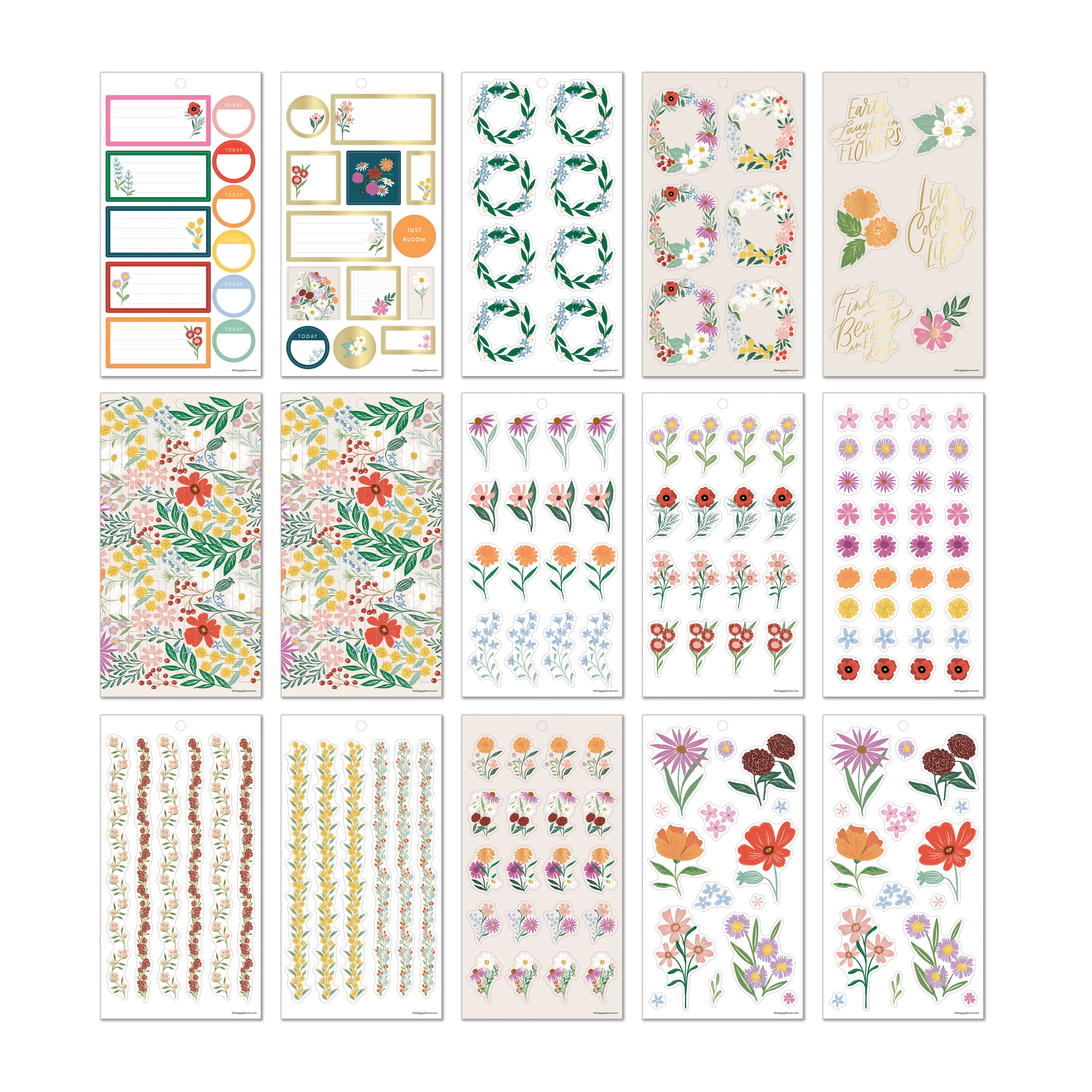 The Classic Happy Planner&#xAE; Blooming Bouquet Sticker Book