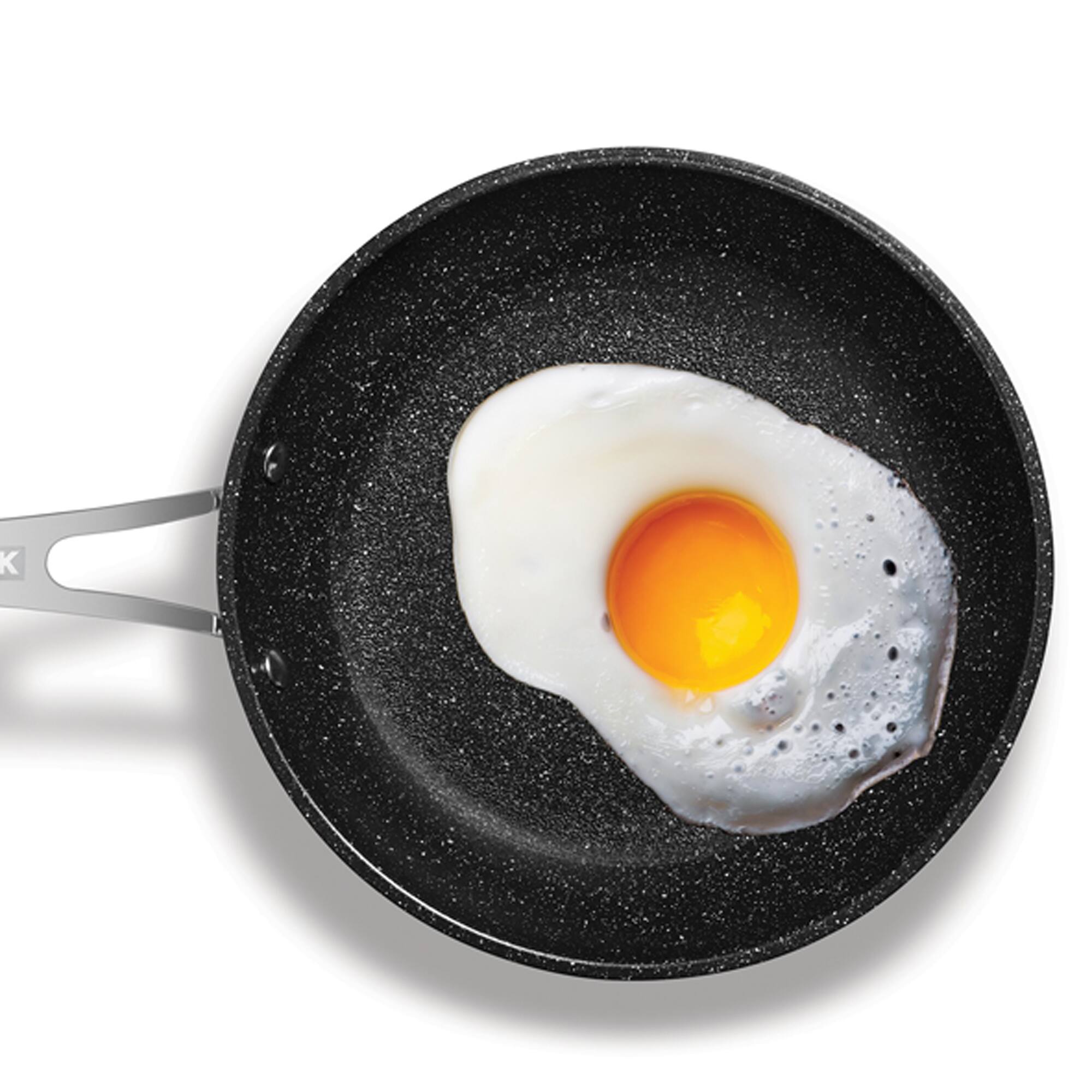 The Rock&#xAE; by Starfrit&#xAE; 12&#x22; Stainless Steel Nonstick Fry Pan with Stainless Steel Handle