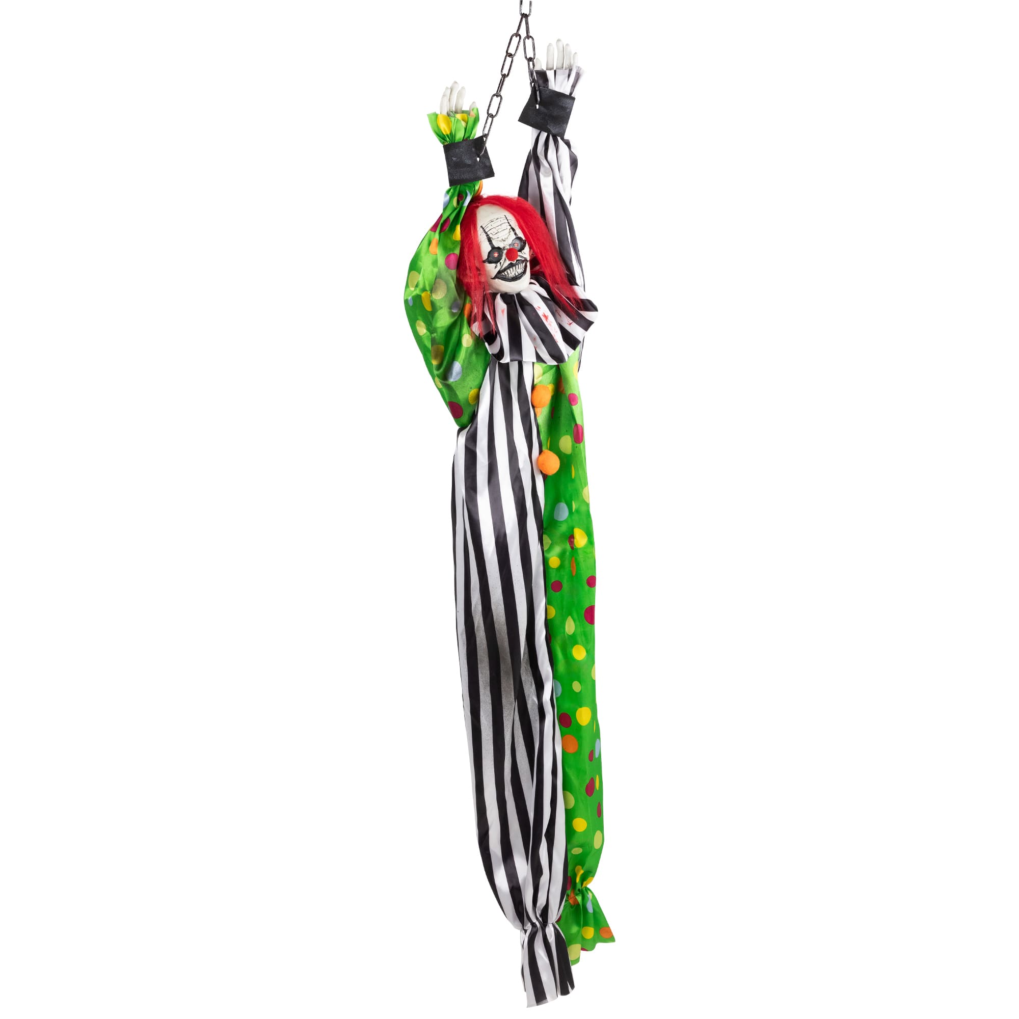 5ft Animated Shaking Clown with Sound Hanging Halloween Decoration