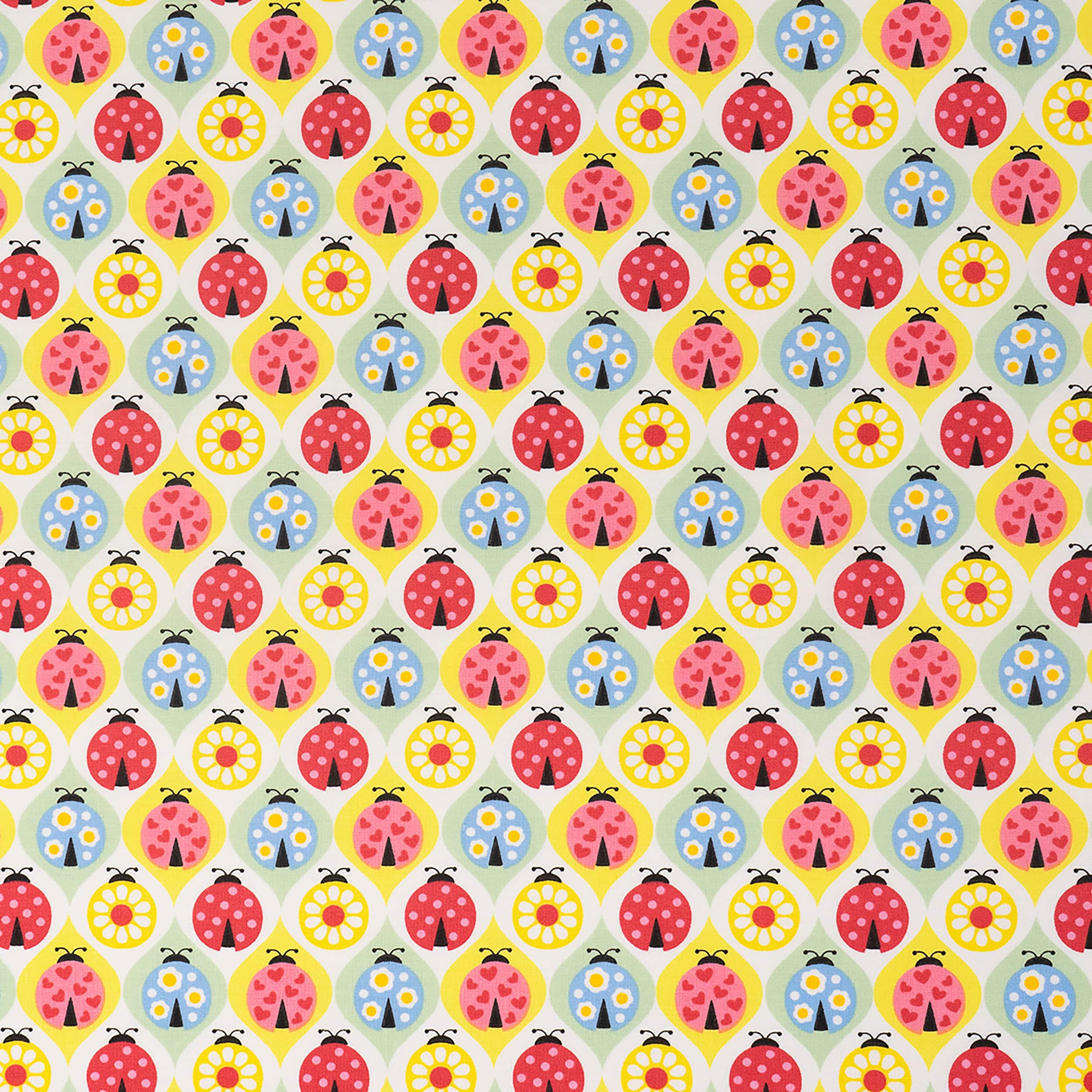 SINGER Colorful Ladybugs Cotton Fabric