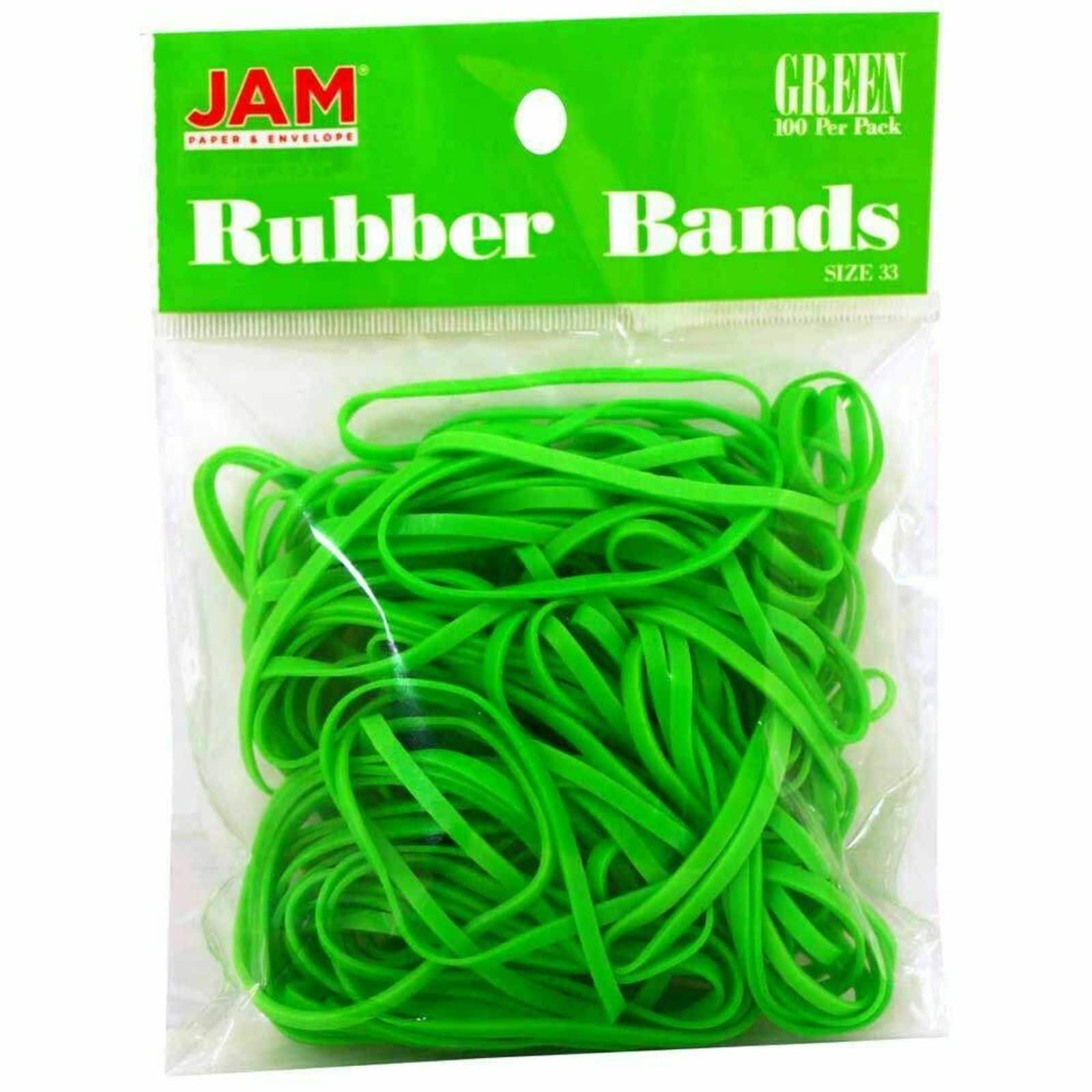 JAM Paper Size 33 Rubber Bands, 3 packs of 100ct.