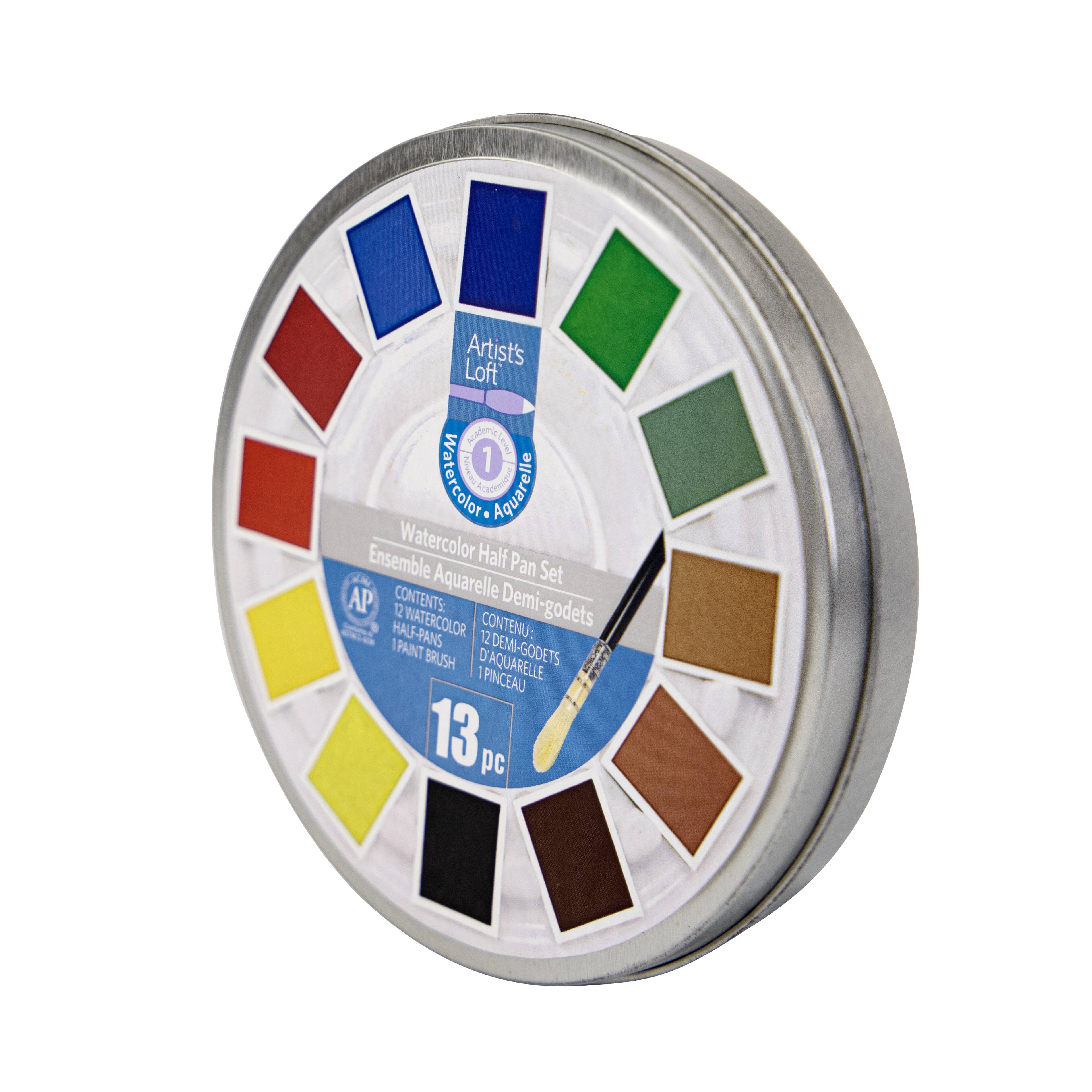 12 Pack: Watercolor Half-Pan Set by Artist&#x27;s Loft&#x2122;