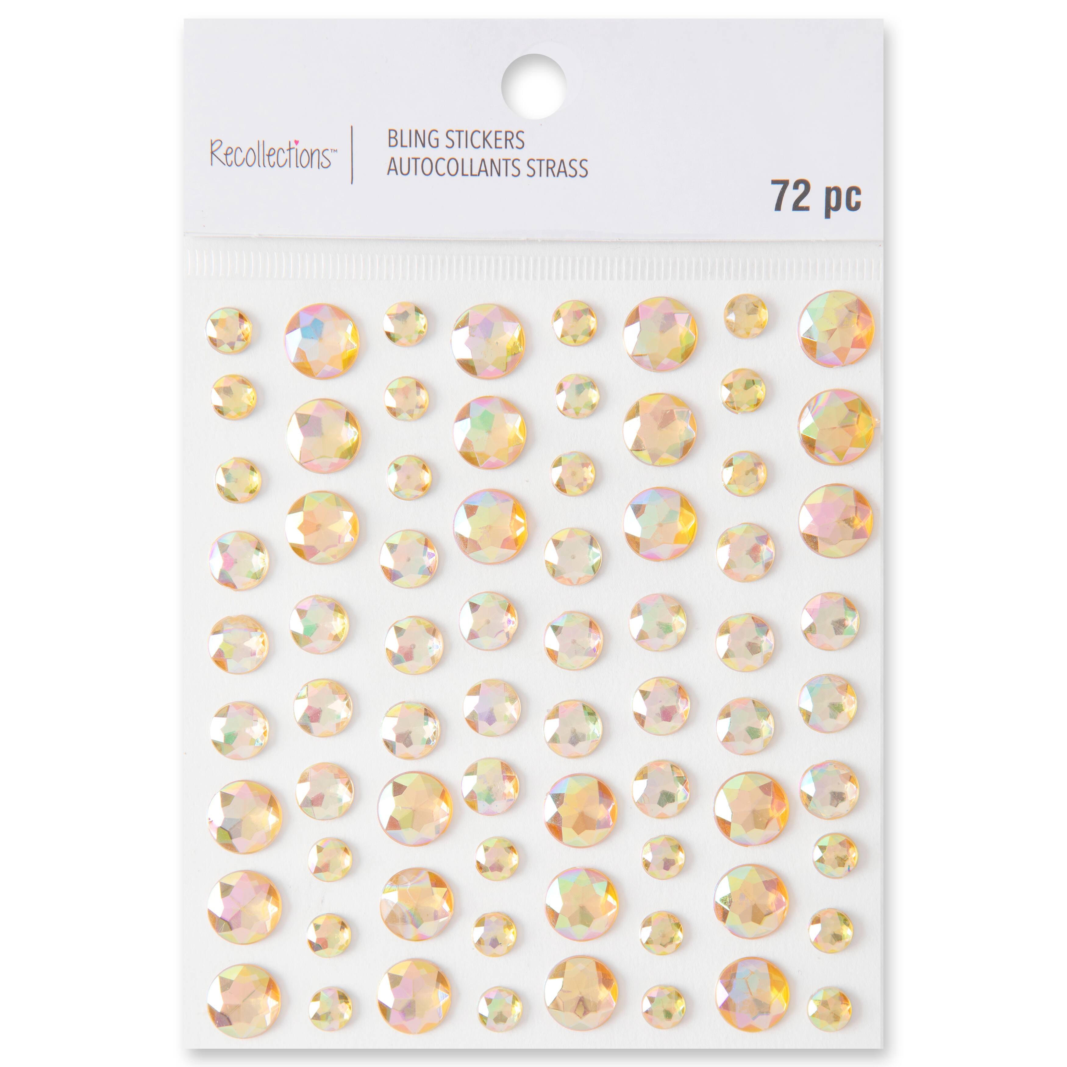 12 Pack: Rose Rhinestone Bling Stickers by Recollections™