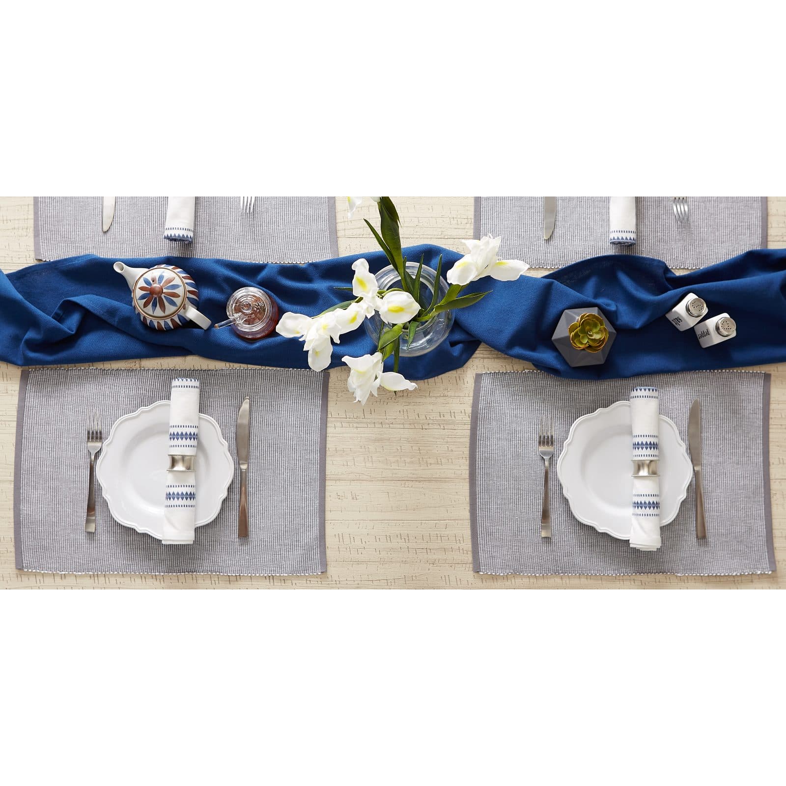 DII® 2-Tone Ribbed Placemats, 6ct.