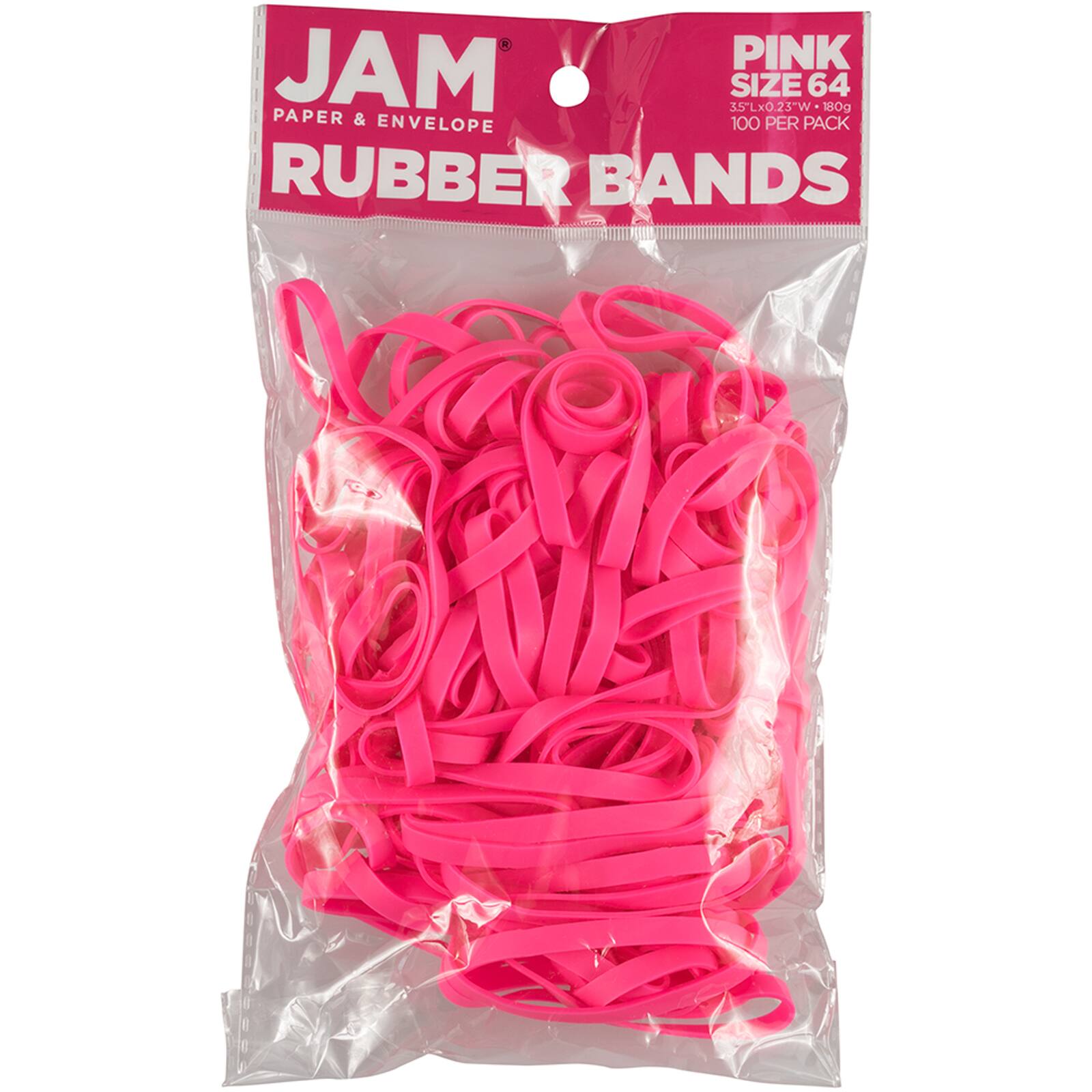 JAM Paper Size 64 Rubber Bands, 100ct.