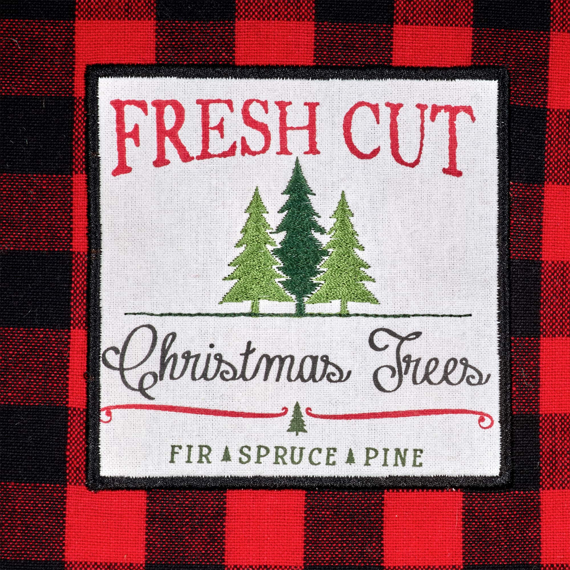 DII® Christmas Tree Farm Embellished Dishtowels Set