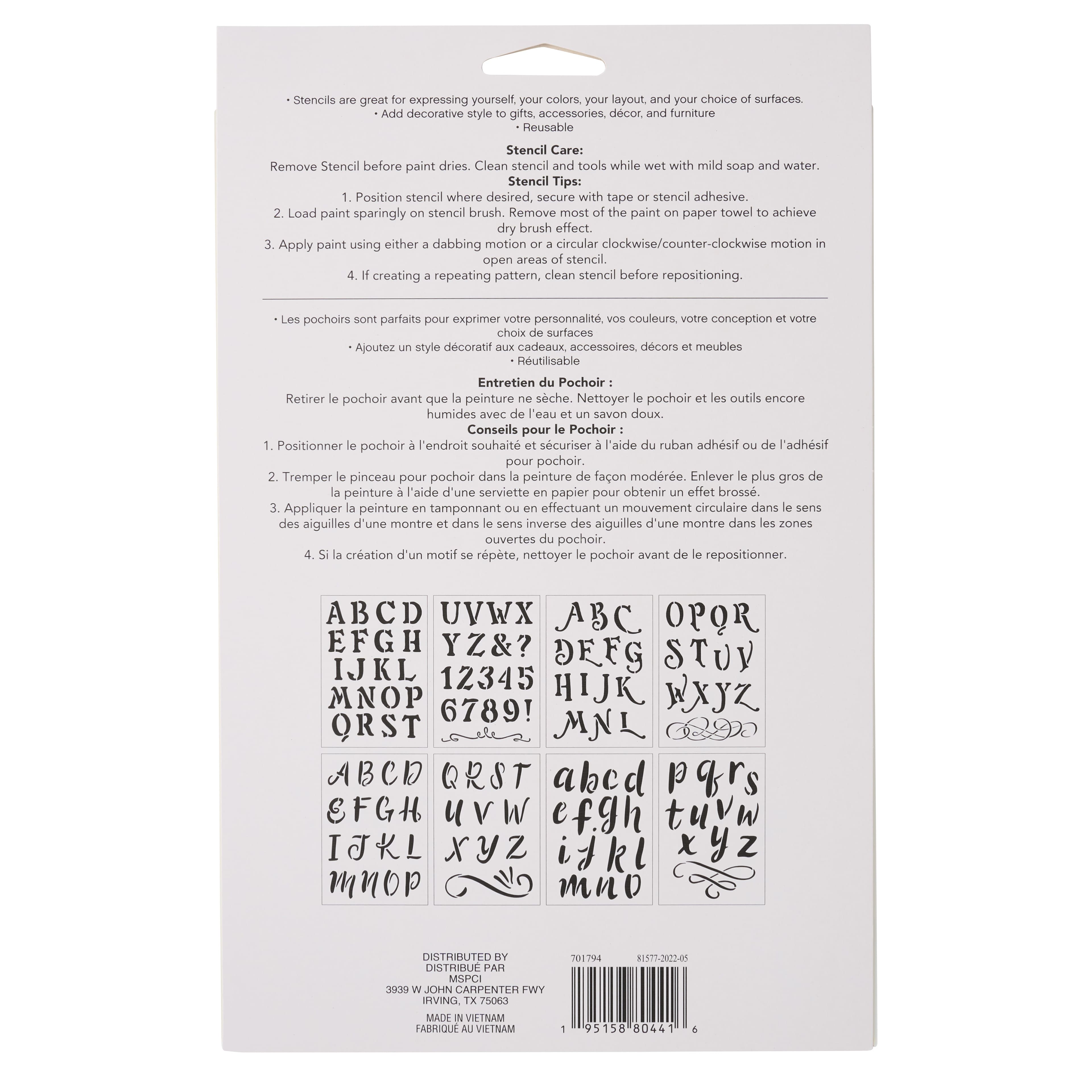 6 Pack: 1.5" Whimsy Alphabet Stencils by Craft Smart®