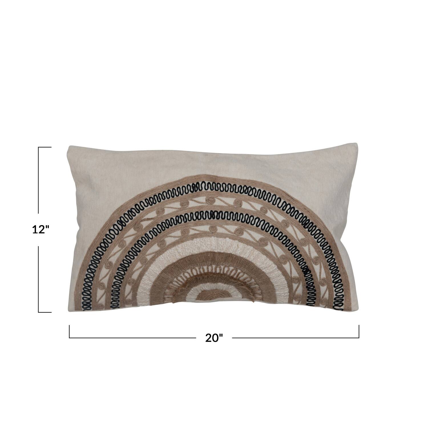 Hello Honey&#xAE; Rustic Boho Sunrise Cotton &#x26; Linen Lumbar Pillow