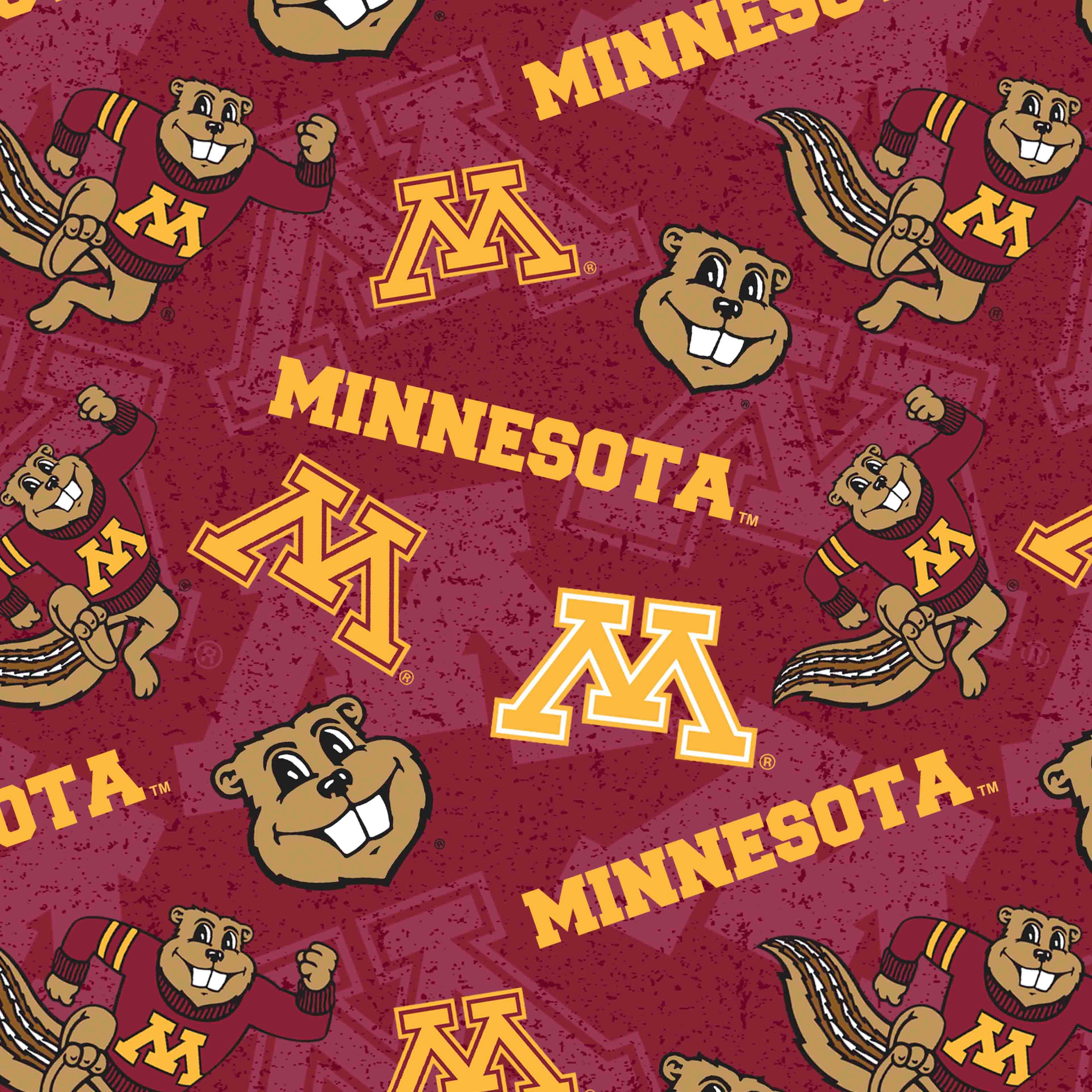 NCAA University of Minnesota Golden Gophers Cotton Fabric