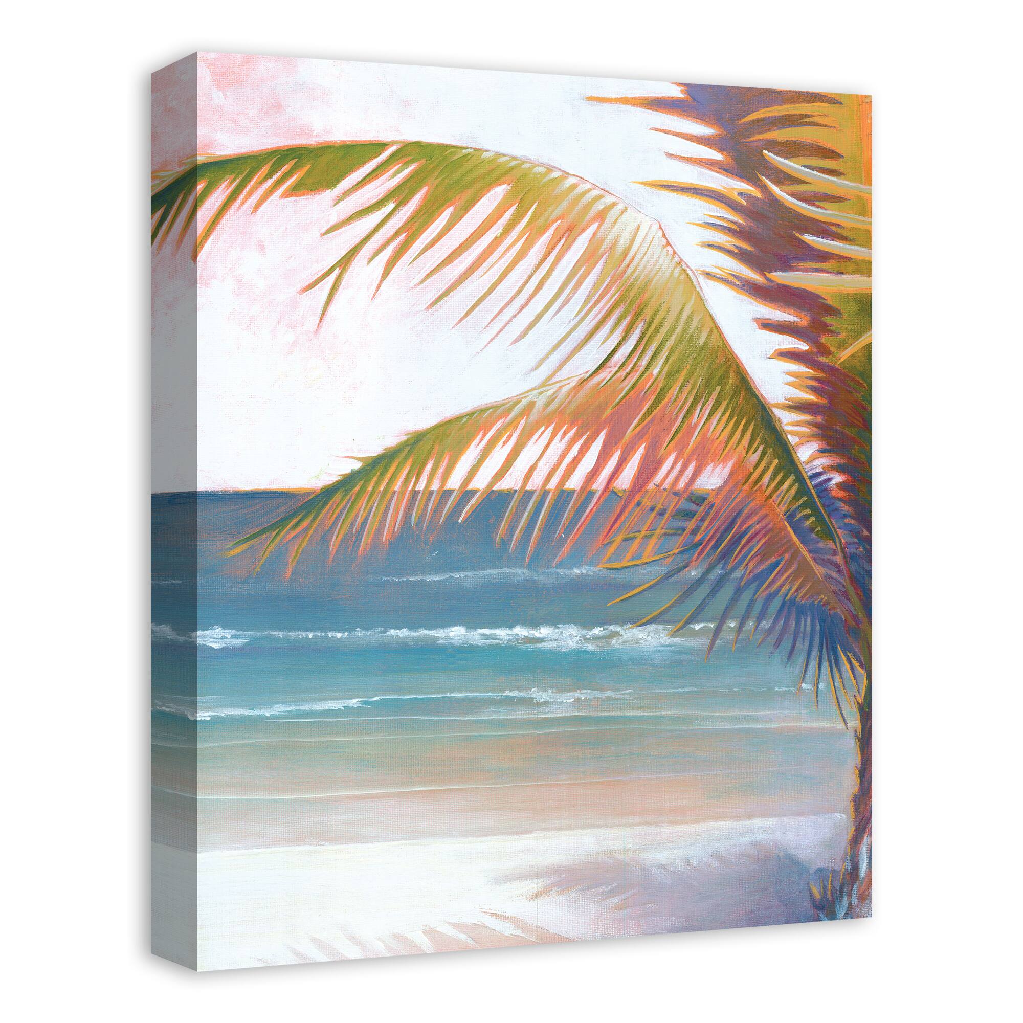 Sunset Palm Canvas Wall Art