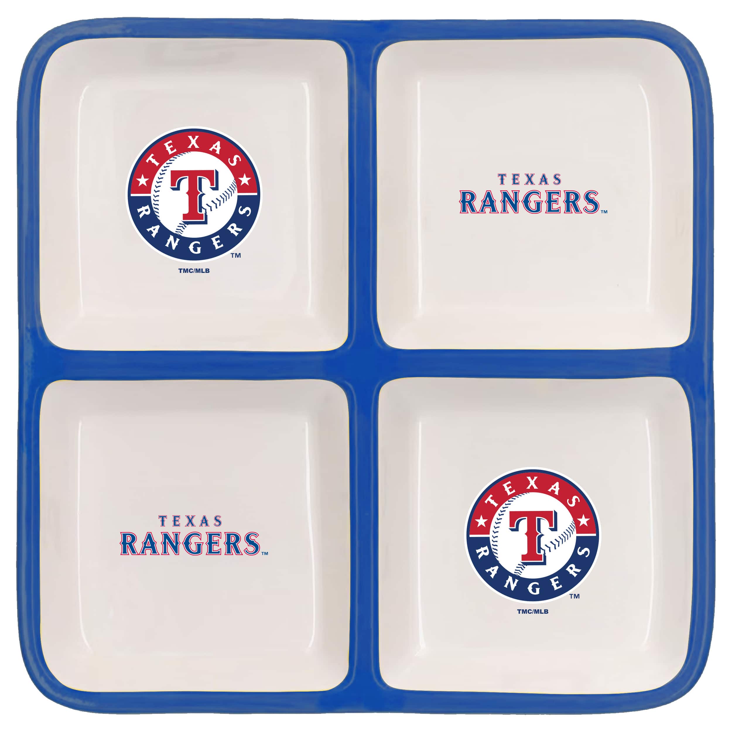 The Memory Company MLB 4 Section Square Ceramic Tray