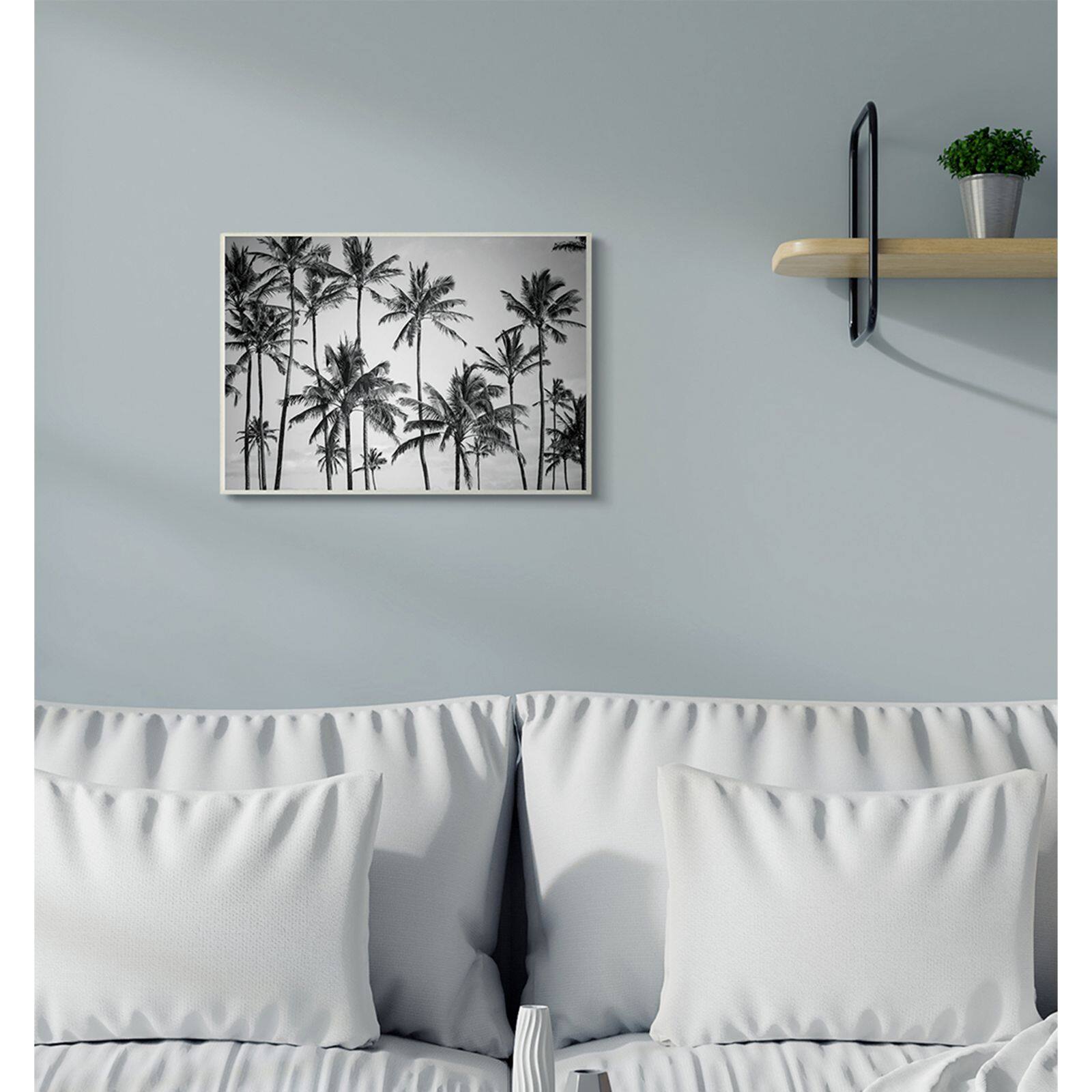 Stupell Industries Palm Trees Skyline Wall Plaque
