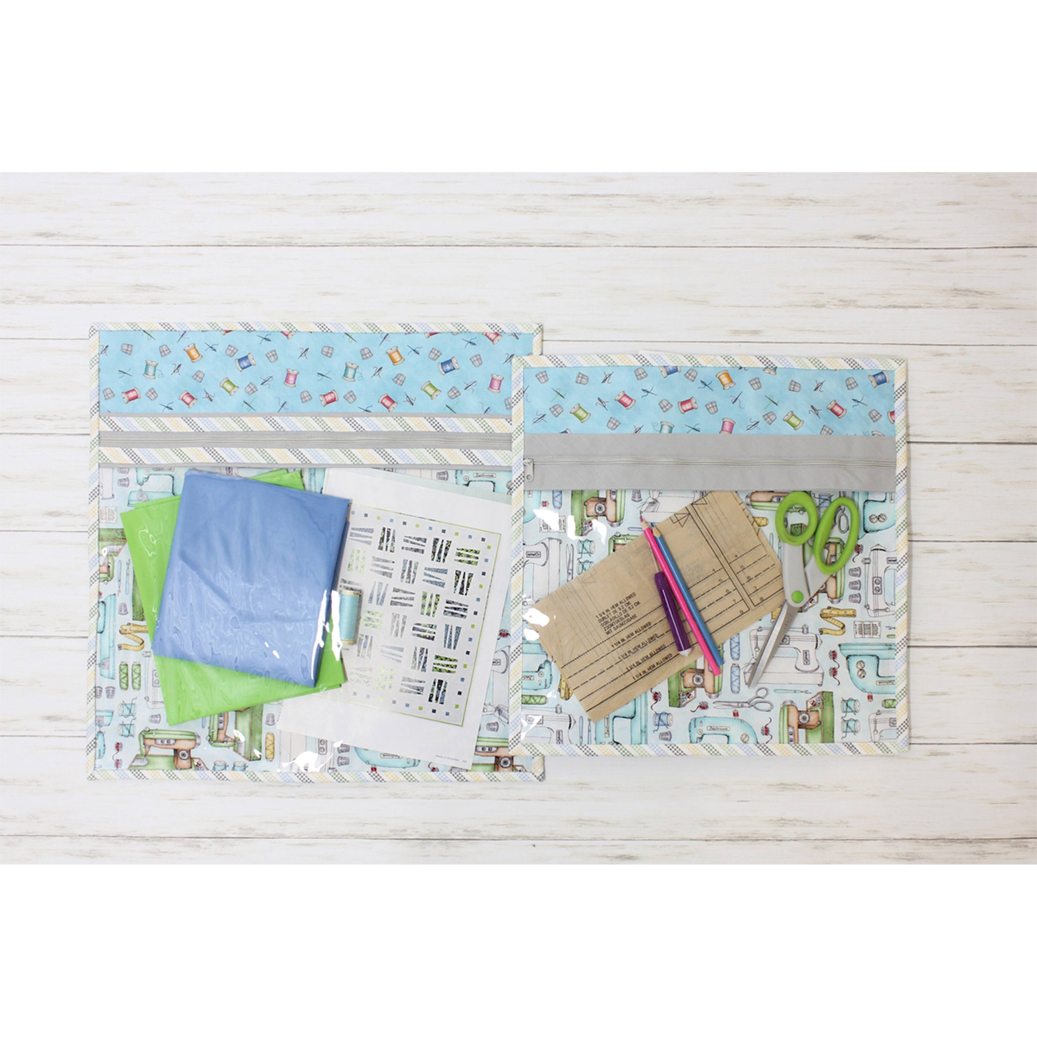 June Tailor® Gray Quilt As You Go Project Bag Kit with Zippity-Do-Done™  Zipper