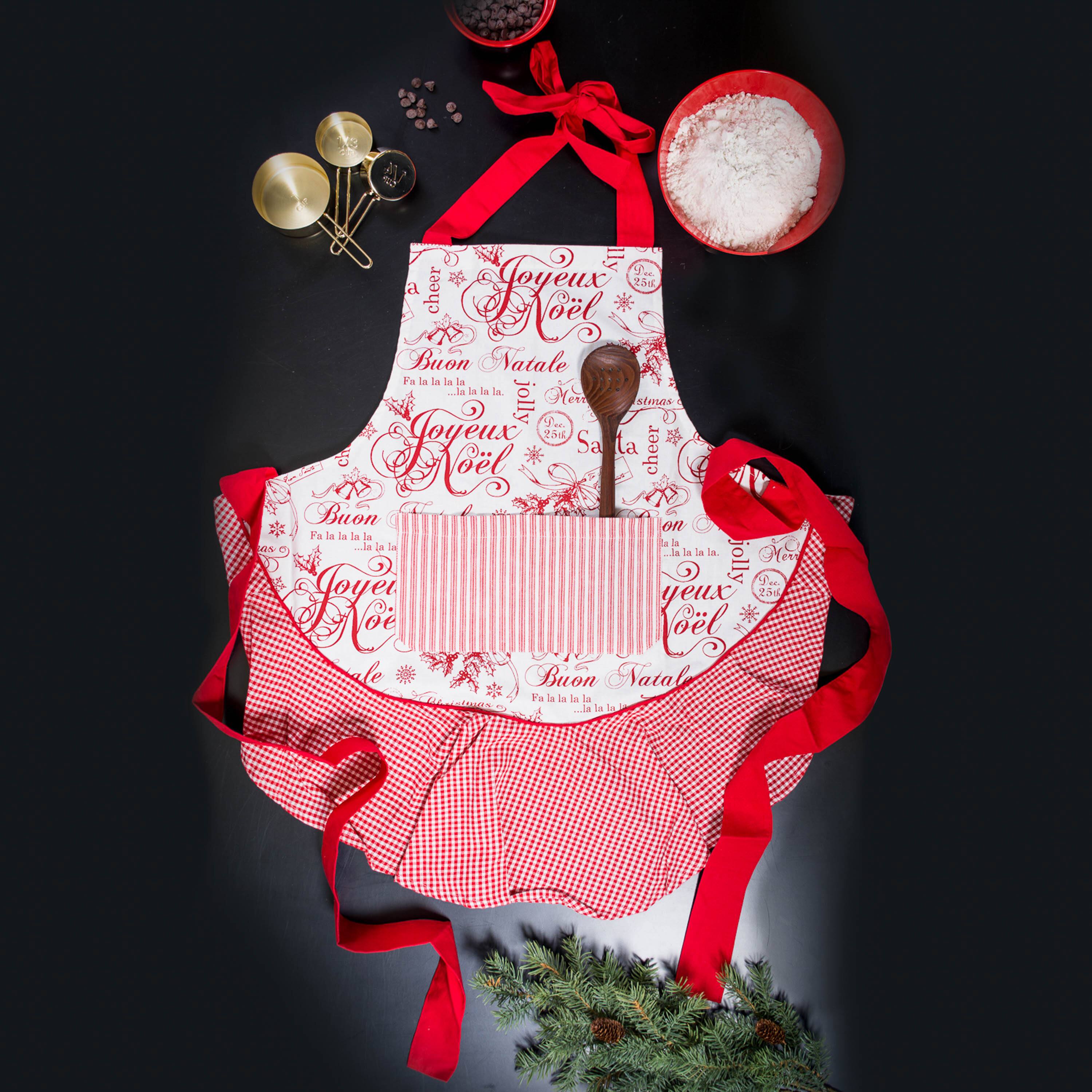 DII&#xAE; Vintage Christmas Ruffle Apron