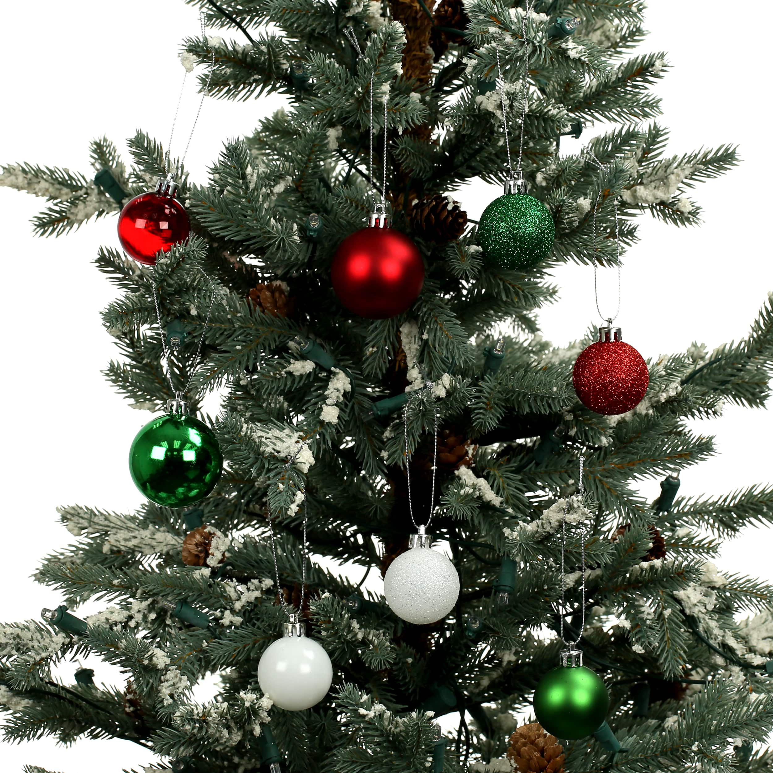 80 Pack Red, Green, Silver & Gold Shatterproof Ball Ornaments by Ashland®