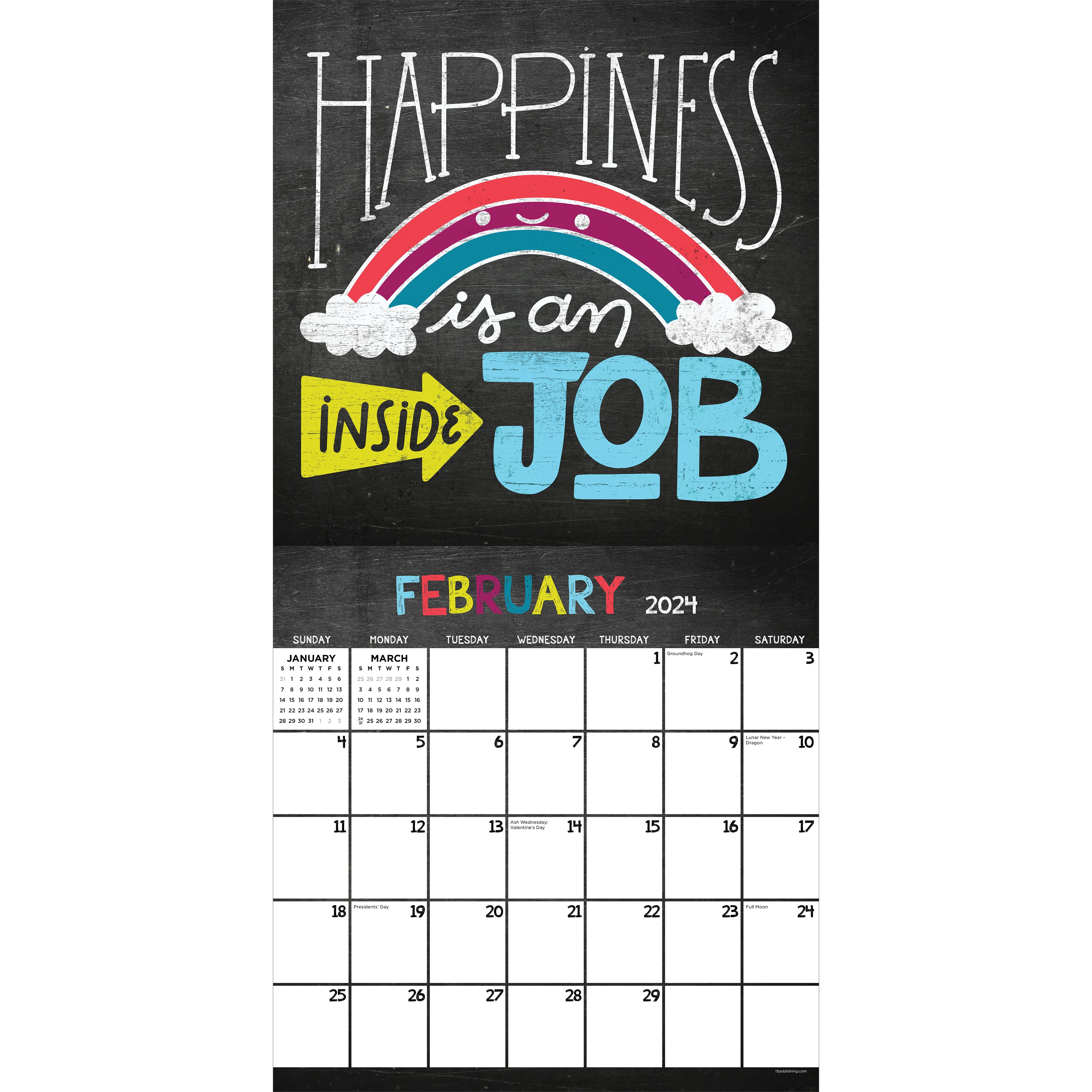 TF Publishing 2024 Chalk It Up Wall Calendar