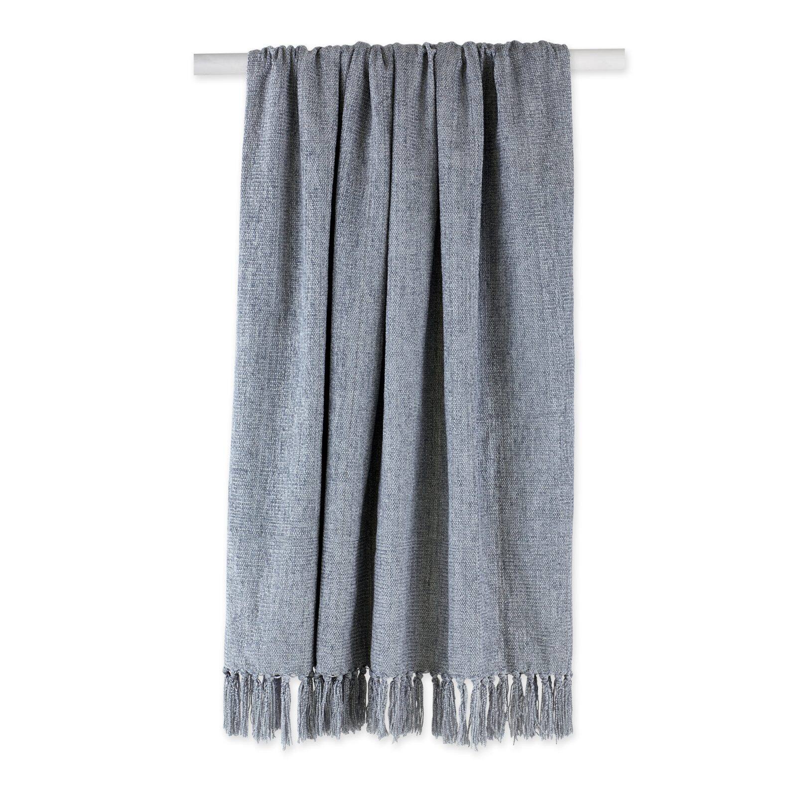 DII&#xAE; Soft Denim Blue Chenille Throw