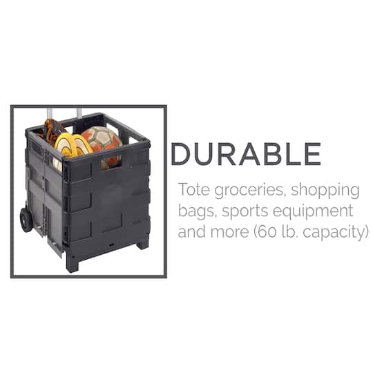 Simplify Jumbo Tote & Go Collapsible Utility Cart | Storage Carts ...