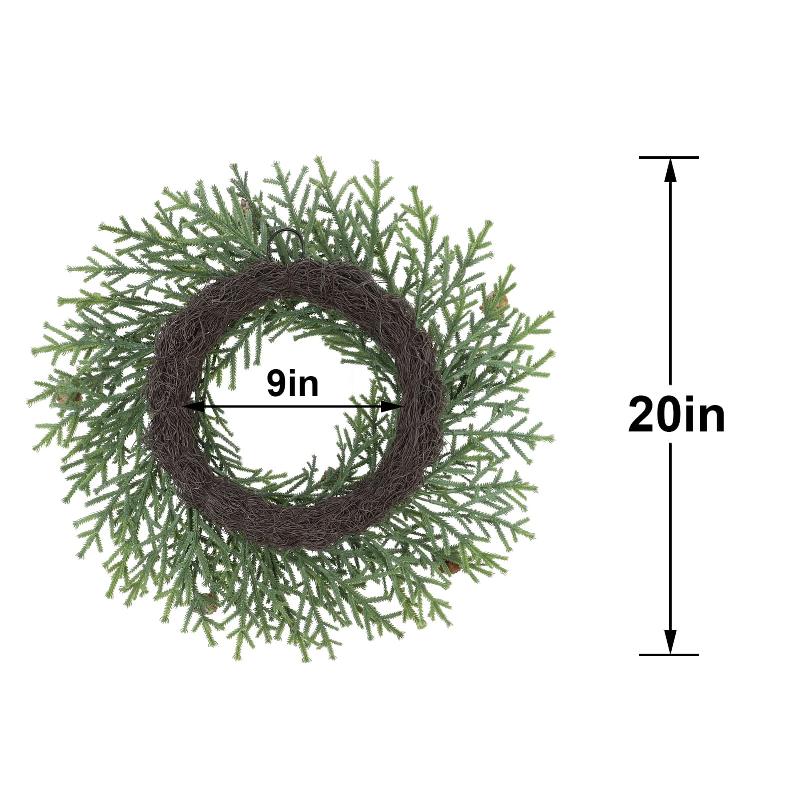 20&#x22; Snowy Pine &#x26; Mini Pinecone Wreath by Ashland&#xAE;