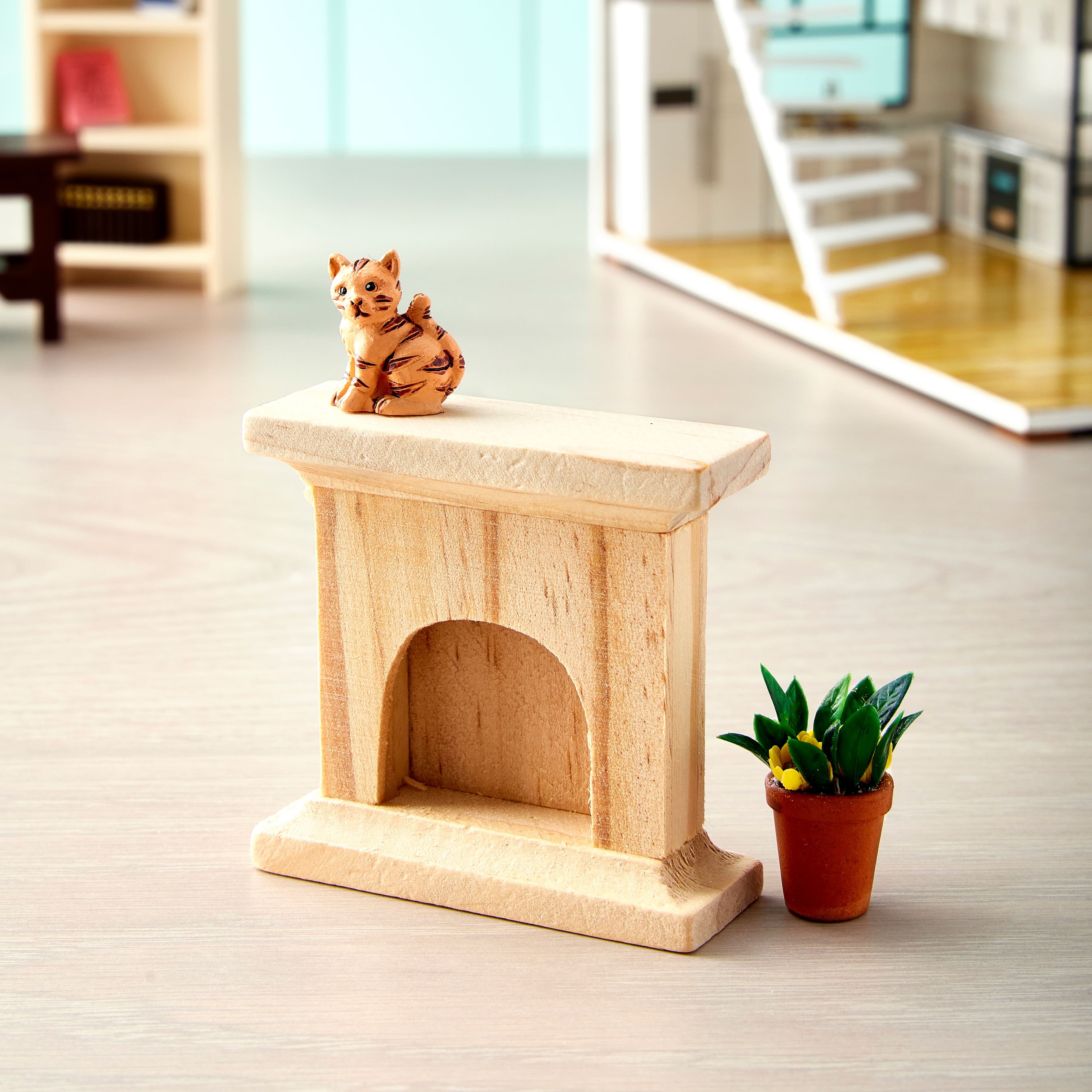 12 Pack: Mini Wood Fireplace by Make Market&#xAE;