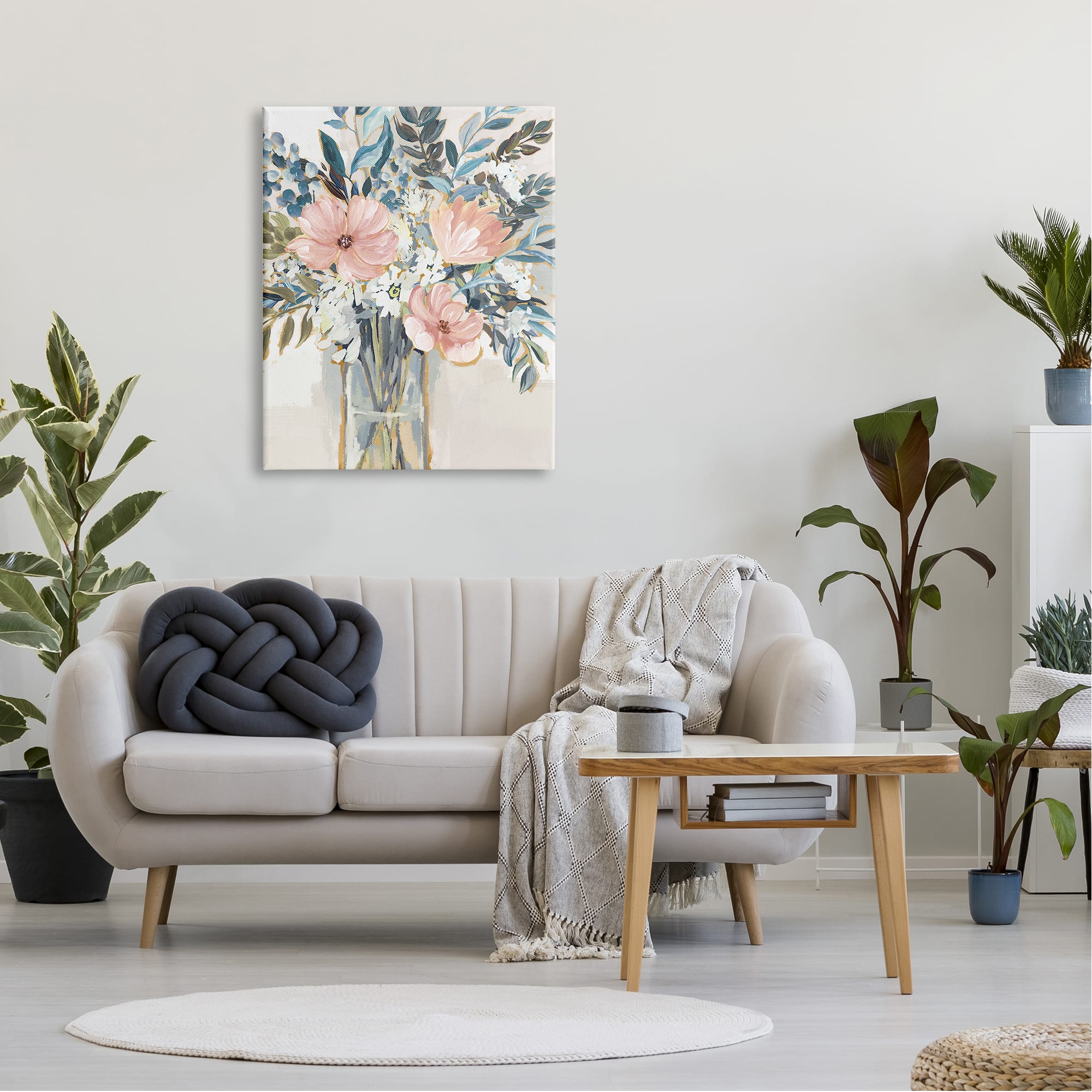 Stupell Industries Beautiful Flower Bouquet Painting Delicate Blossoms Canvas Wall Art