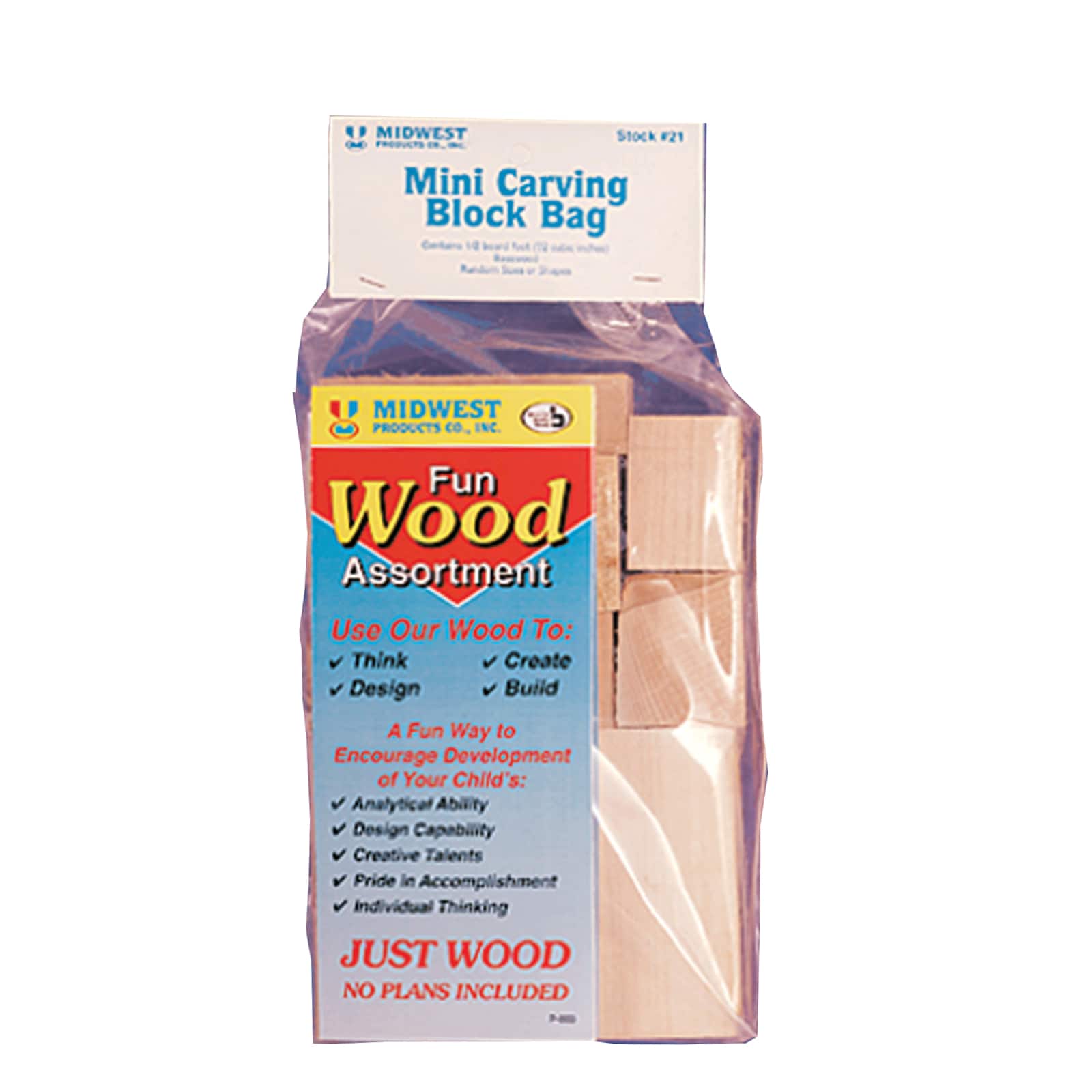 Midwest Just Wood Basswood Mini Carving Block Bag