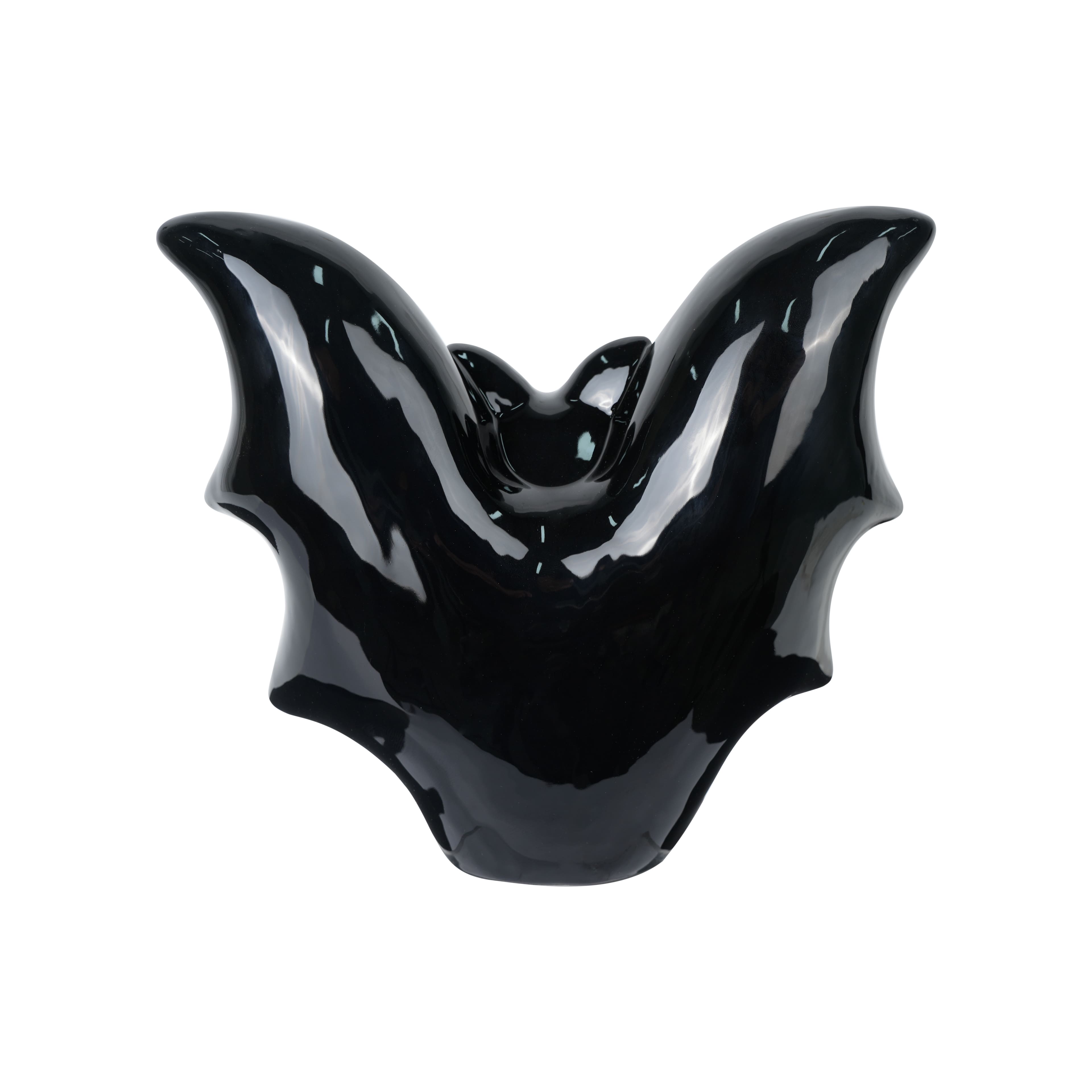 8&#x22; Black Bat LED Ceramic Tabletop D&#xE9;cor by Ashland&#xAE;