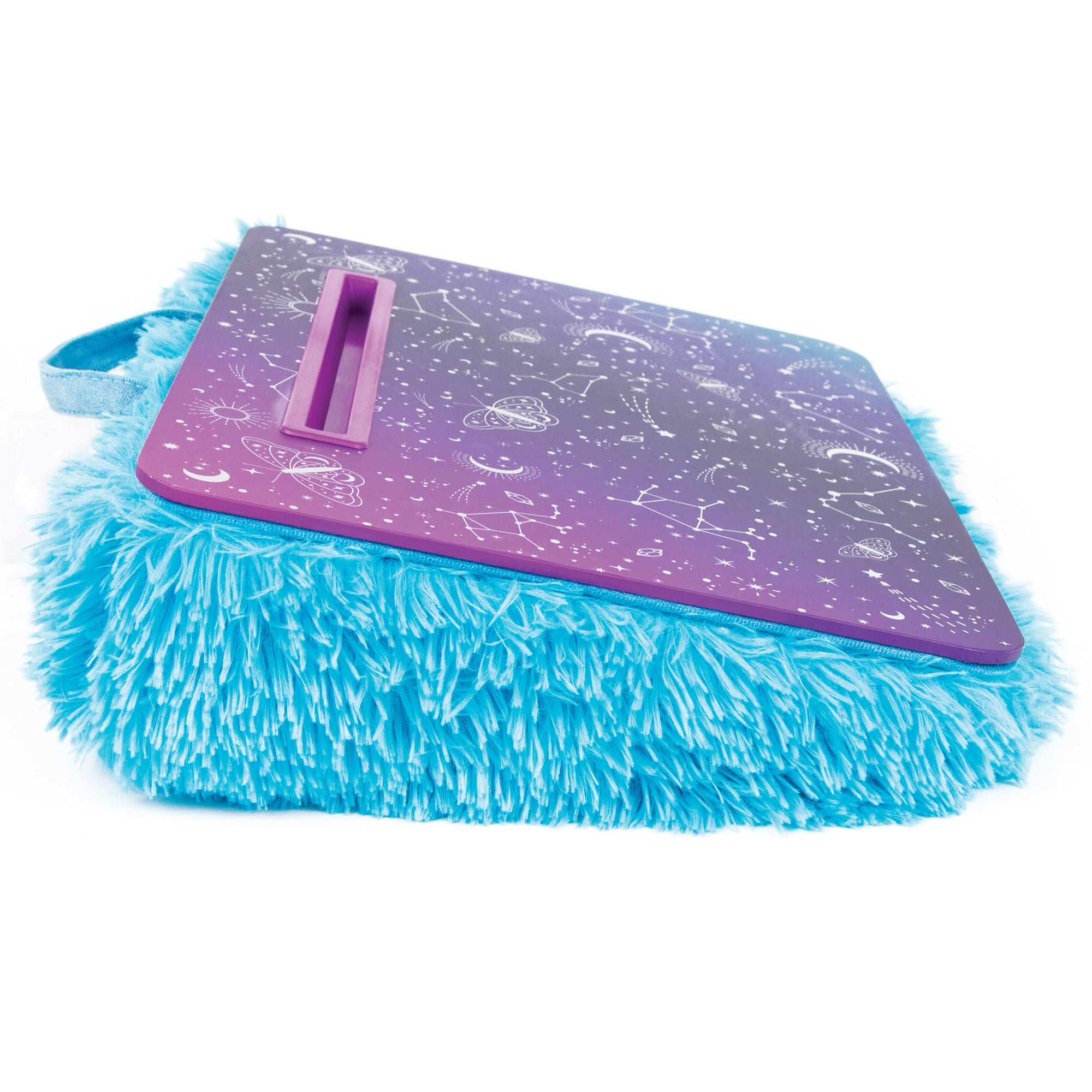 Make It Real&#x2122; 3C4G 12&#x22; x 17&#x22; Purple &#x26; Teal Celestial Deluxe Fur Lap Desk