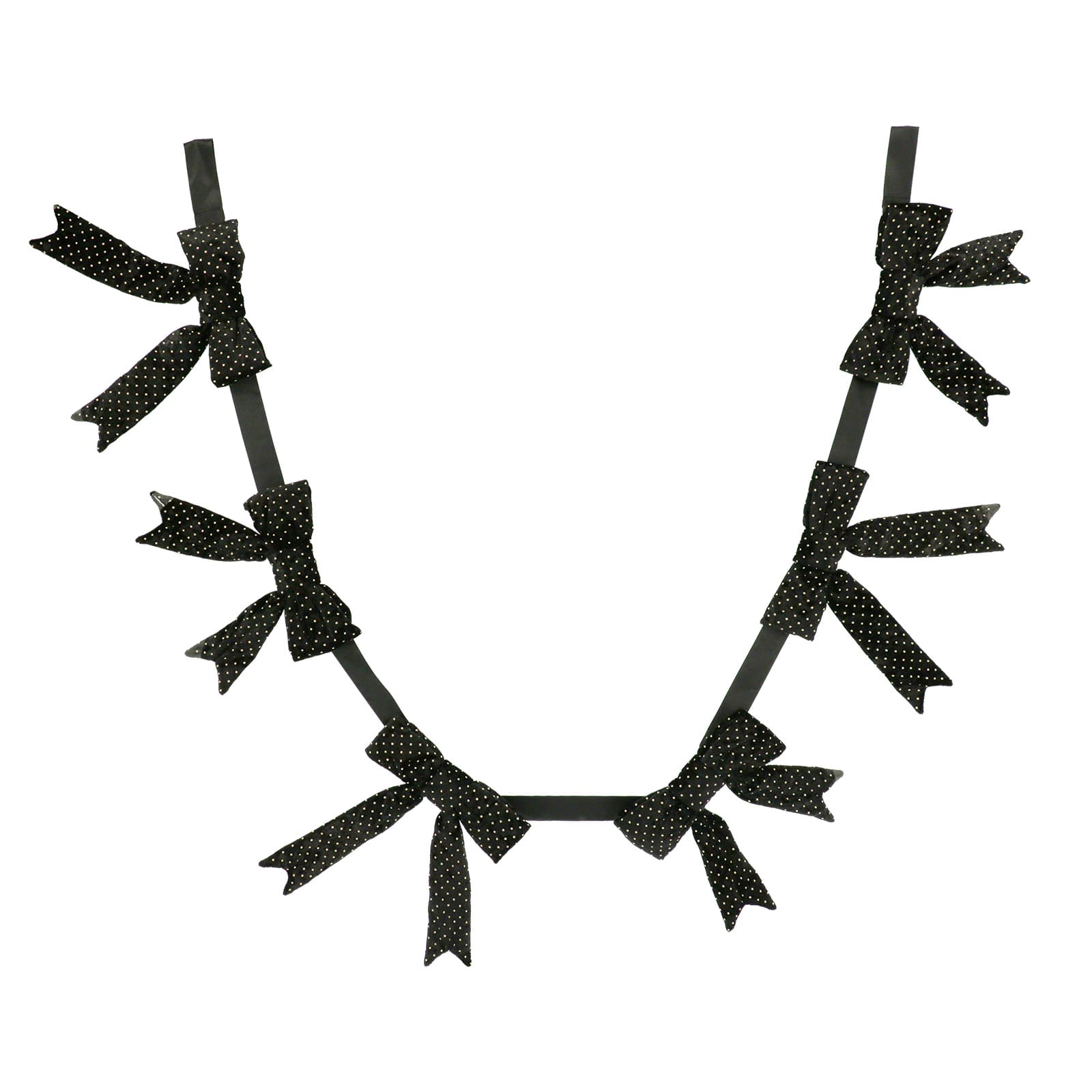 6ft. Black &#x26; White Dot Bow Garland by Ashland&#xAE;