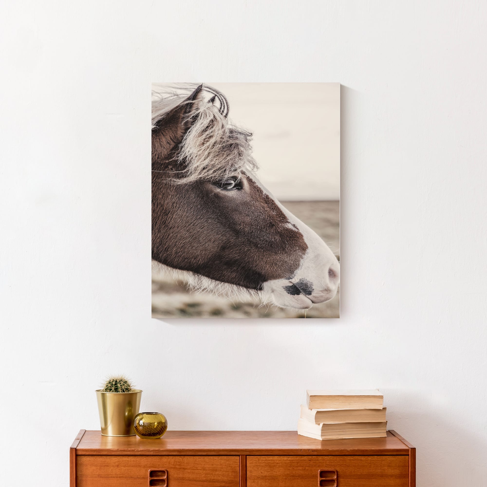 Horse Pondering 16" x 20" Canvas Wall Art