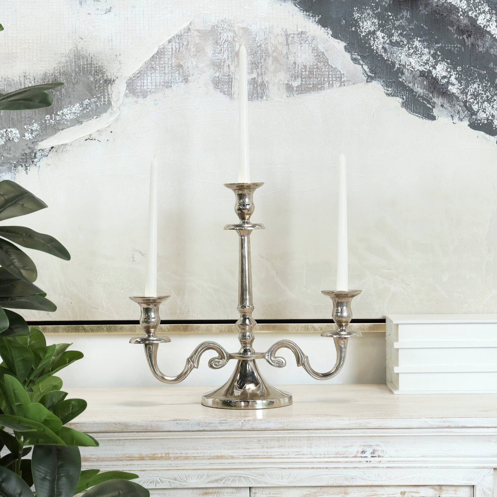 Aluminum Scrolled Candelabra