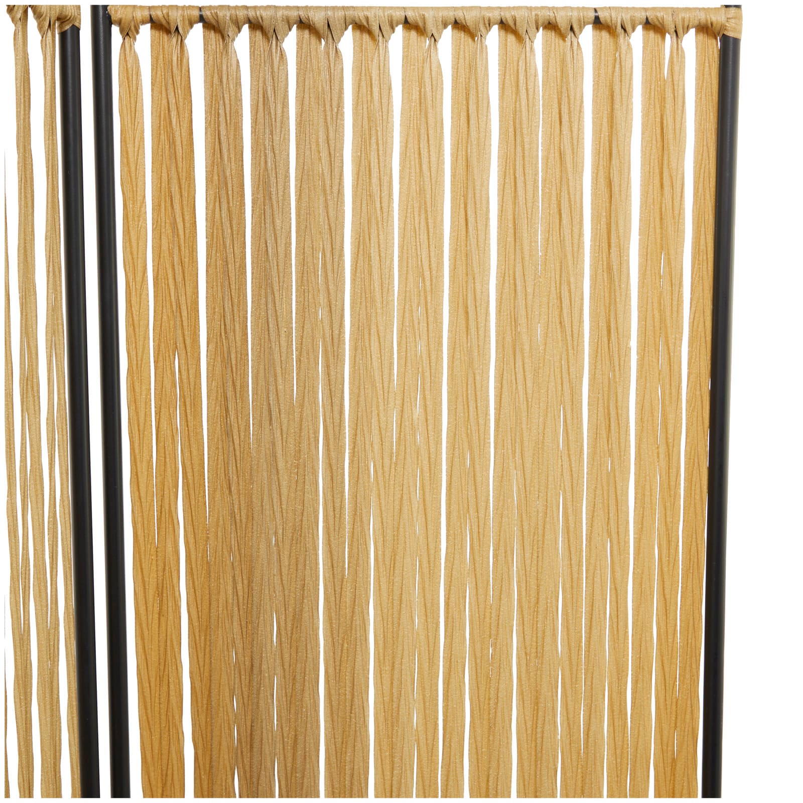 The Novogratz Light Brown Rattan Handmade Hinged Foldable Partition 4 Panel Room Divider Screen with Wrapped Seagrass Design 63" x 1" x 71"