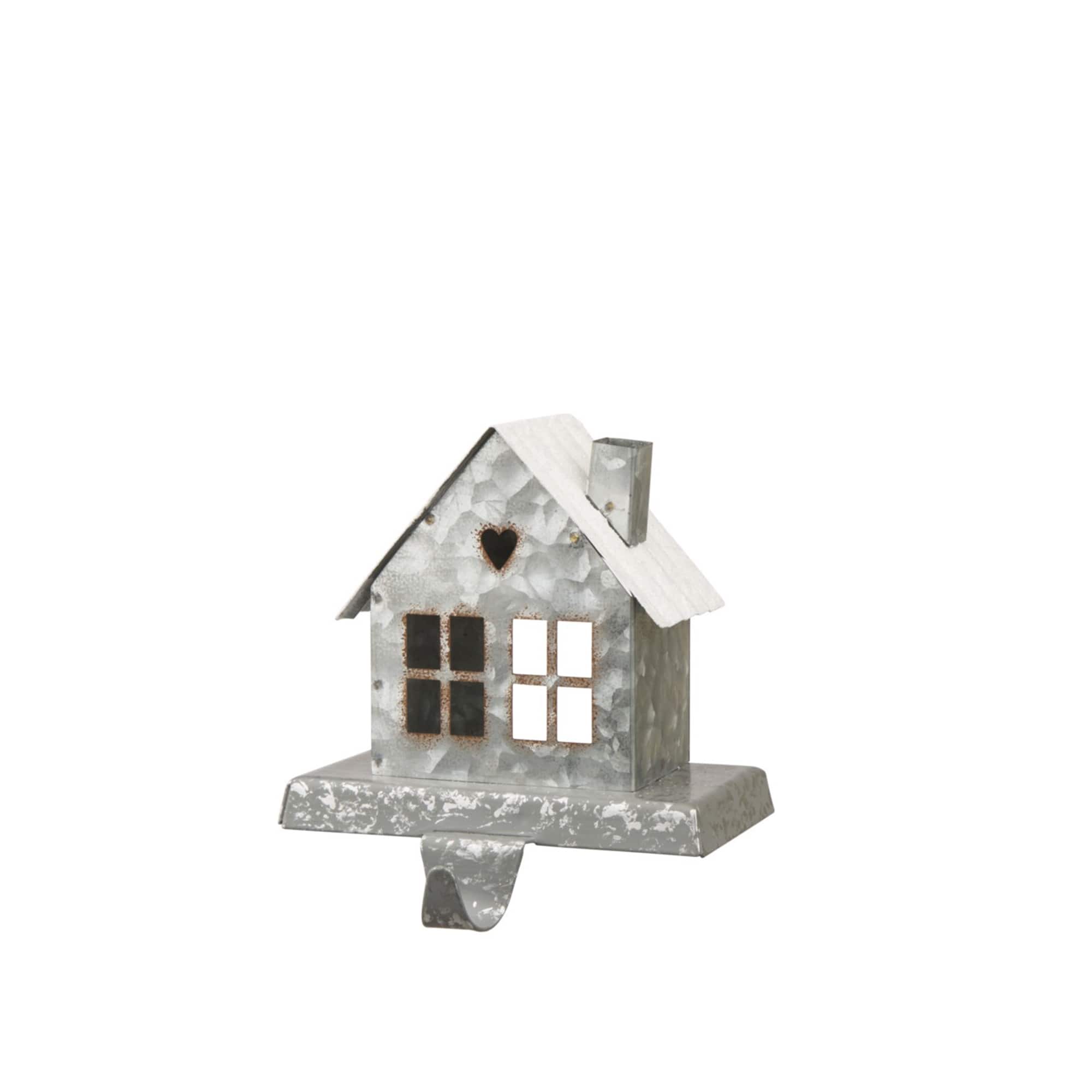 Glitzhome&#xAE; 6&#x22; Galvanized House Stocking Holder