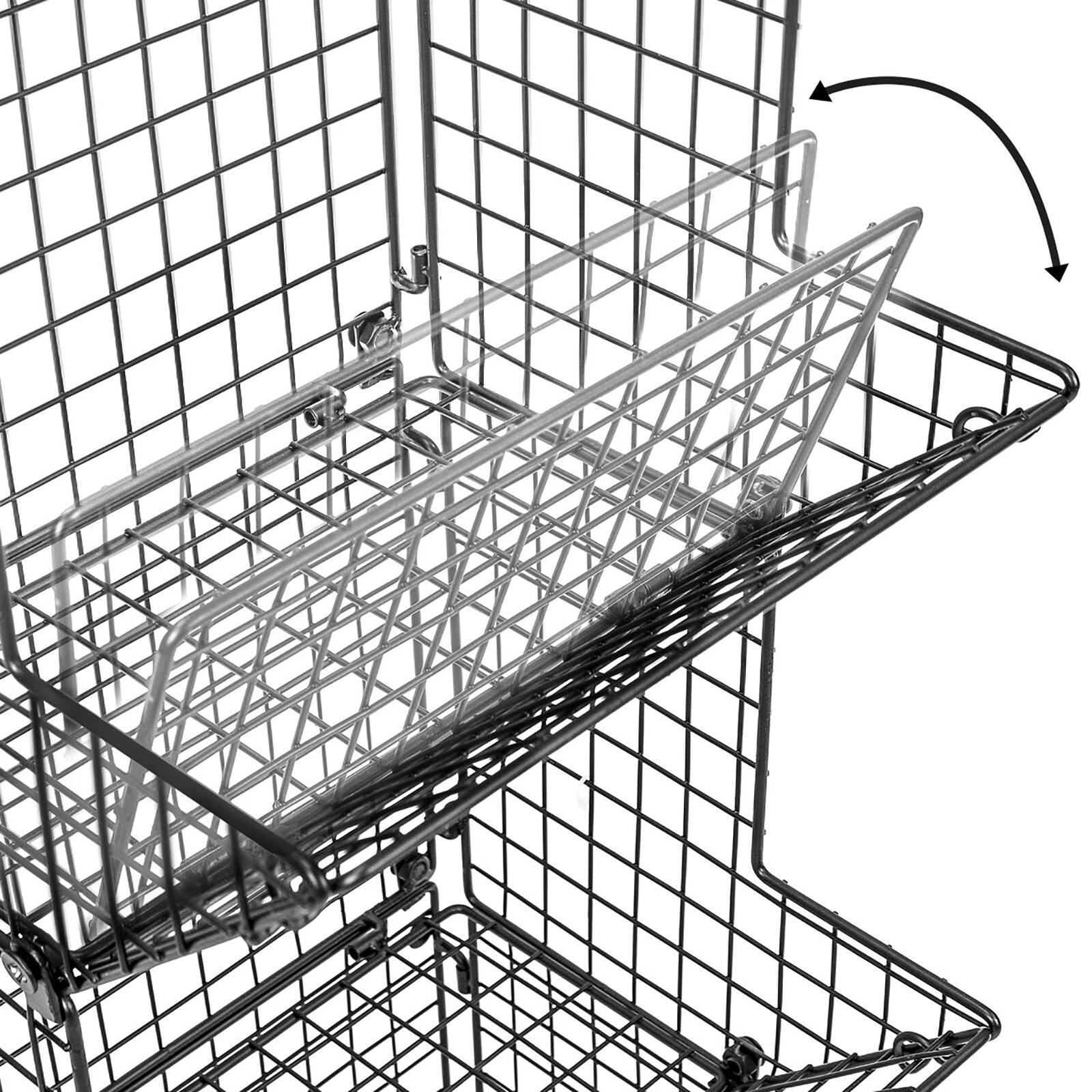 Sorbus 32&#x22; Black 3-Tier Fruit Basket Stand