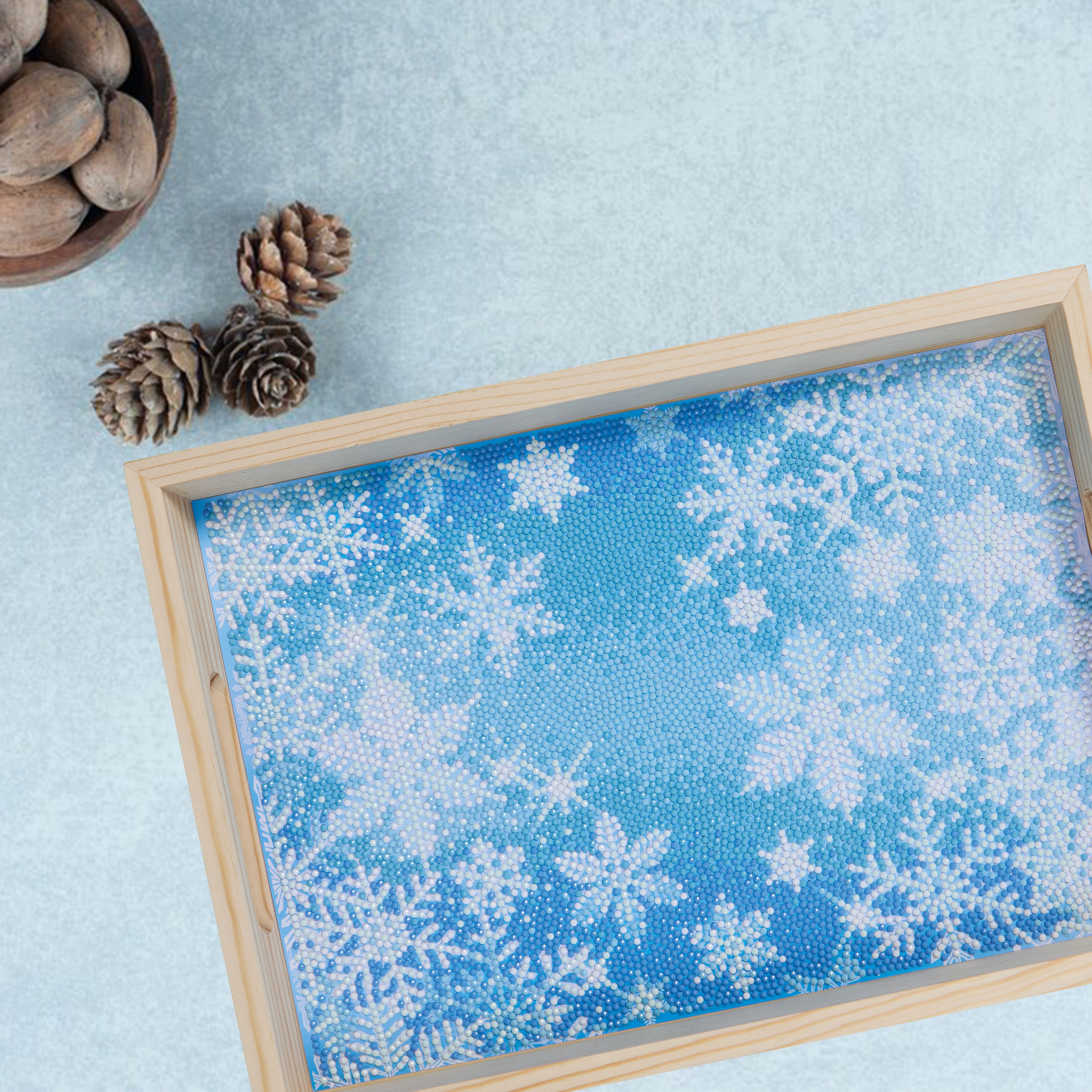 10&#x22; x 14&#x22; Snowflake Diamond Art Tray Kit by Make Market&#xAE;