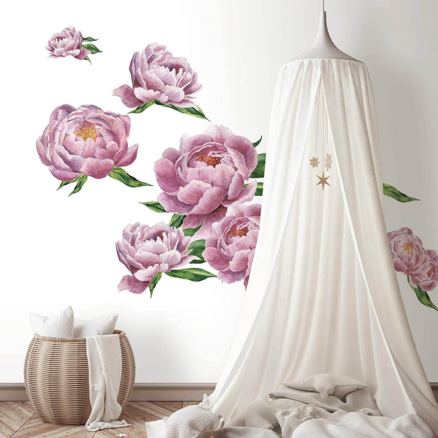 RoomMates Large Peony Peel & Stick Giant Wall Decals