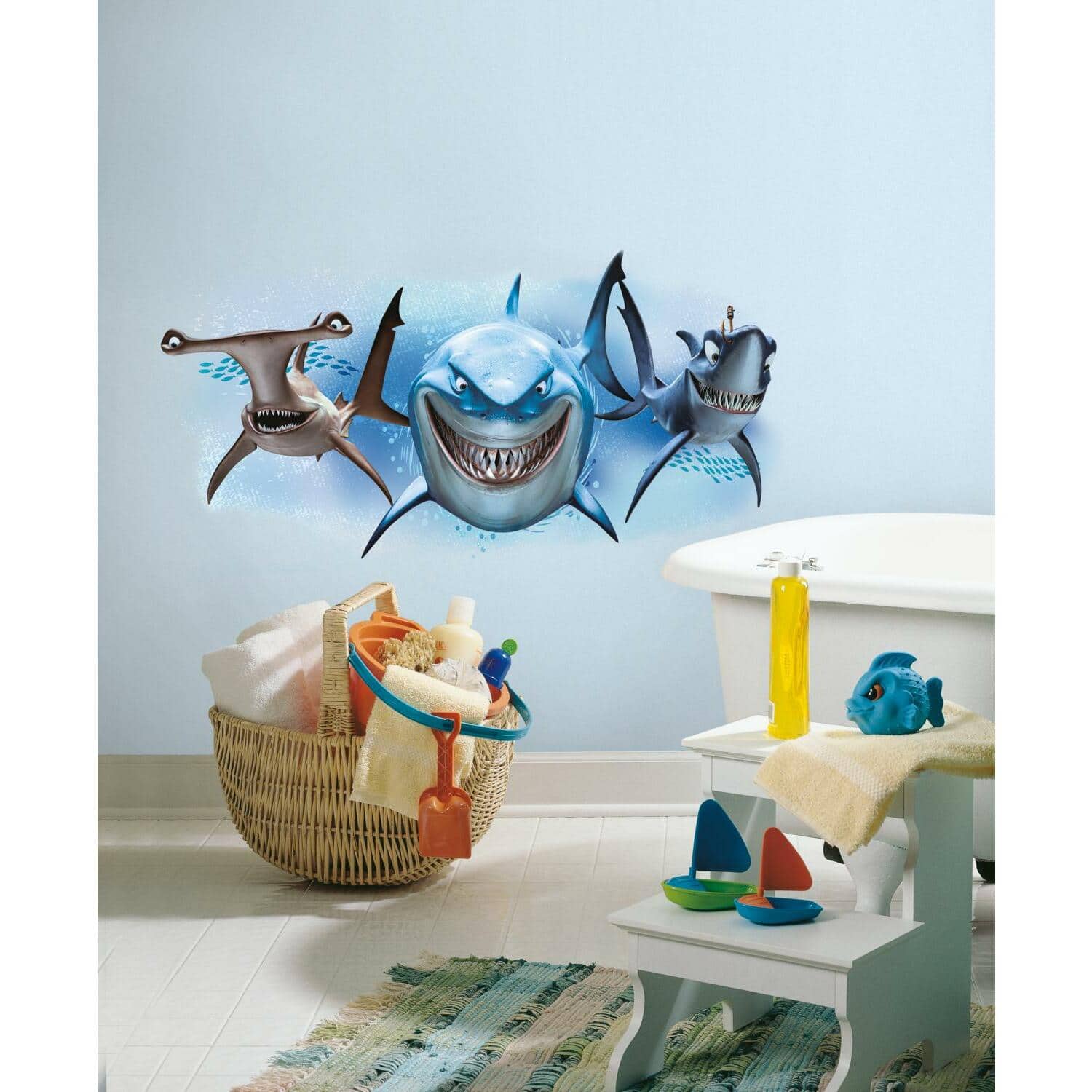 RoomMates Finding Nemo Sharks Peel & Stick Giant Wall Decals