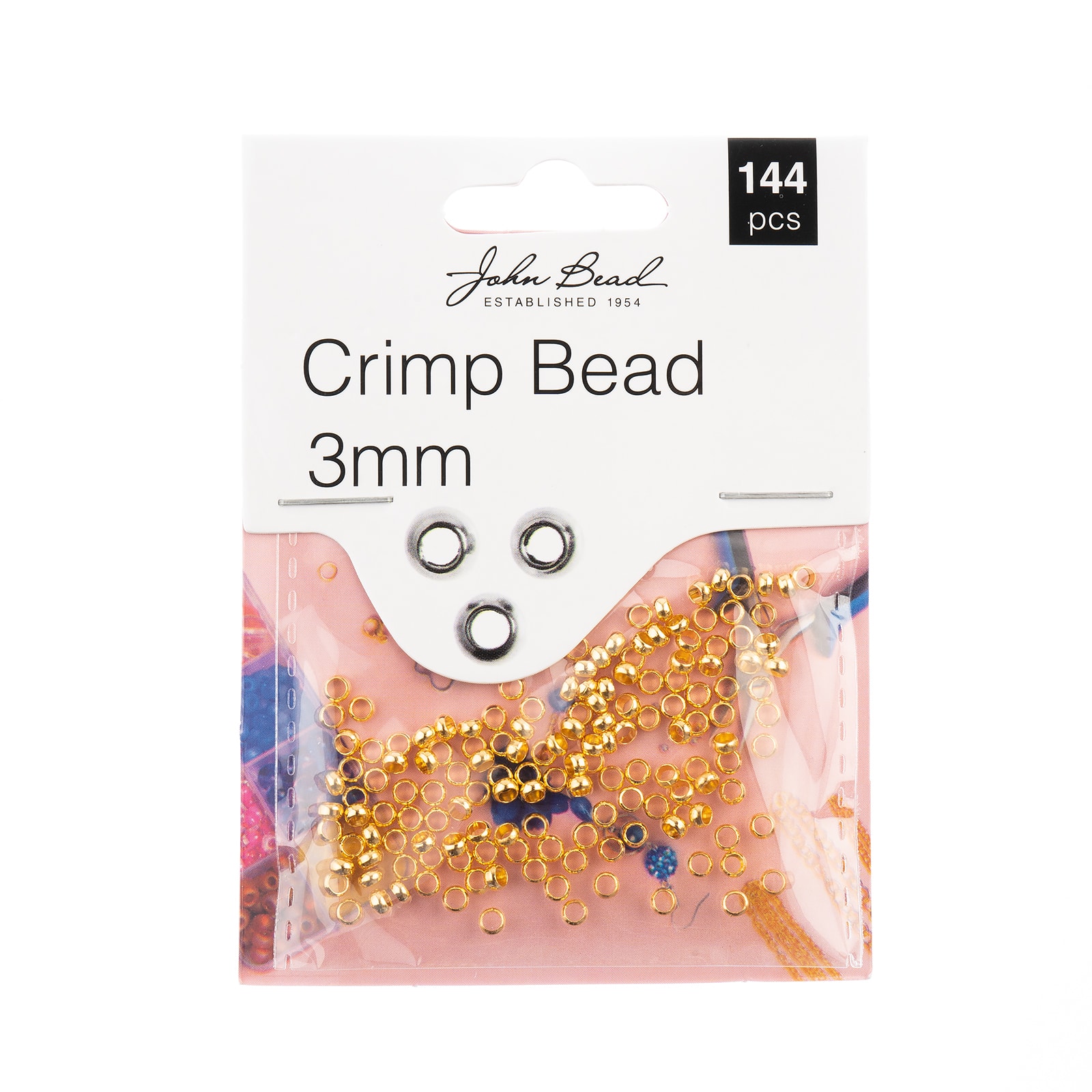 John Bead Must Have Findings 3mm Crimp Beads, 144ct.